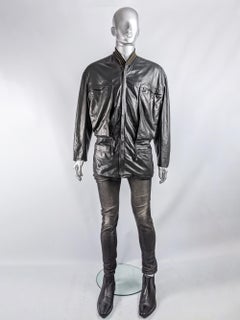 Gianni Versace Rare Mens Leather Jacket, A/W 1986
