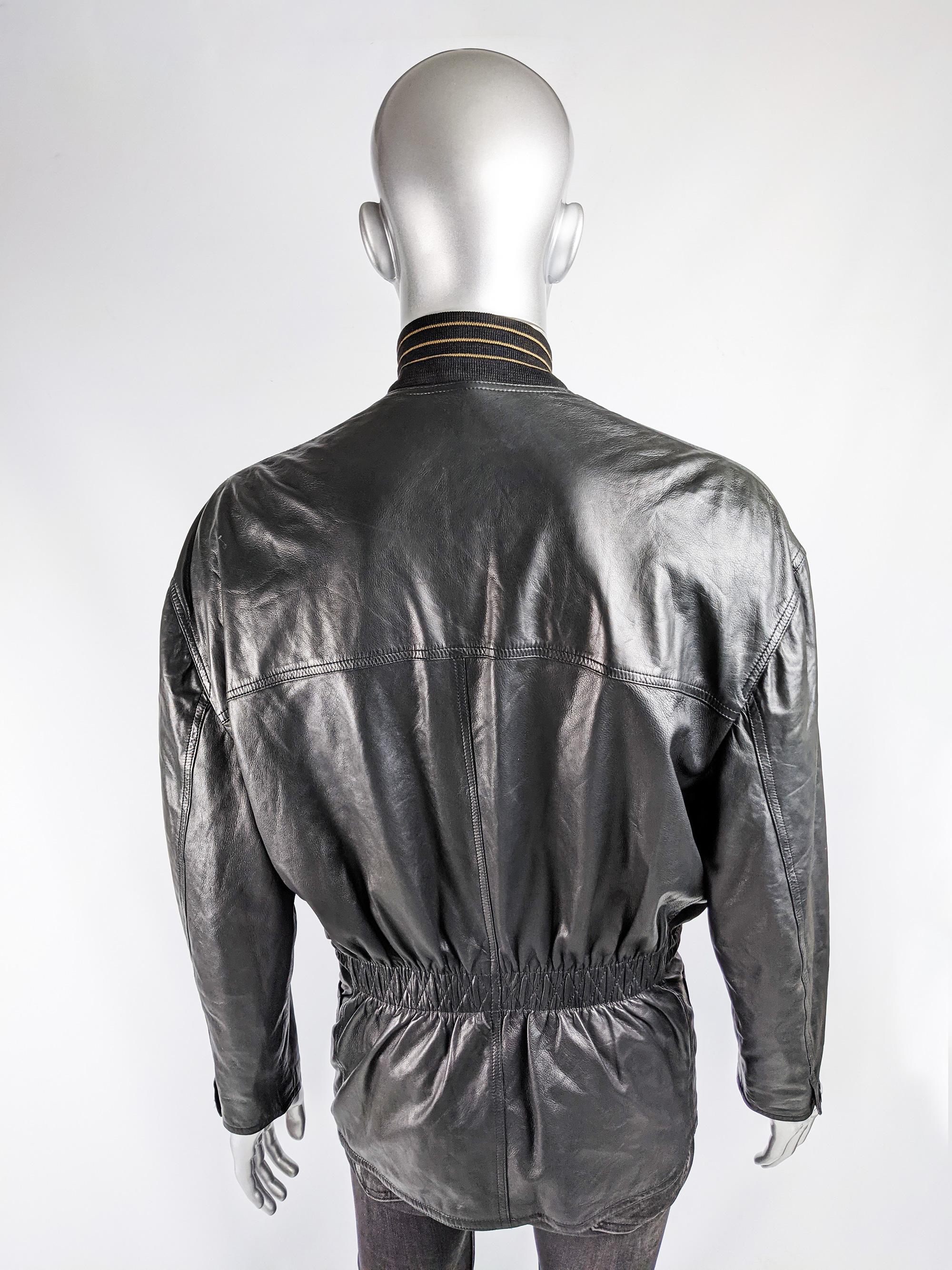 Gianni Versace Rare Mens Leather Jacket, A/W 1986 In Excellent Condition In Doncaster, South Yorkshire