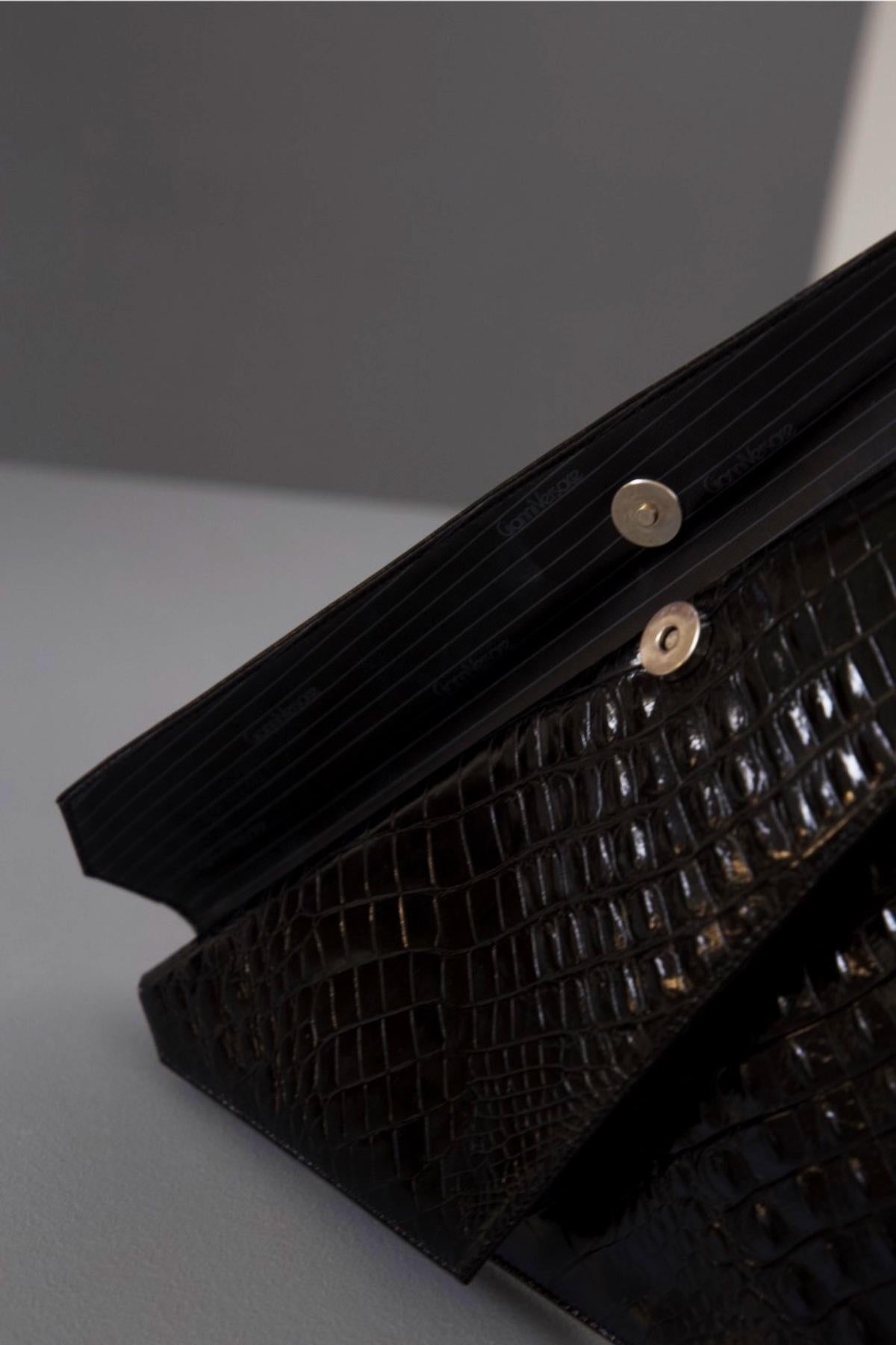 Gianni Versace Rare Triangular Black Clutch Bag 6
