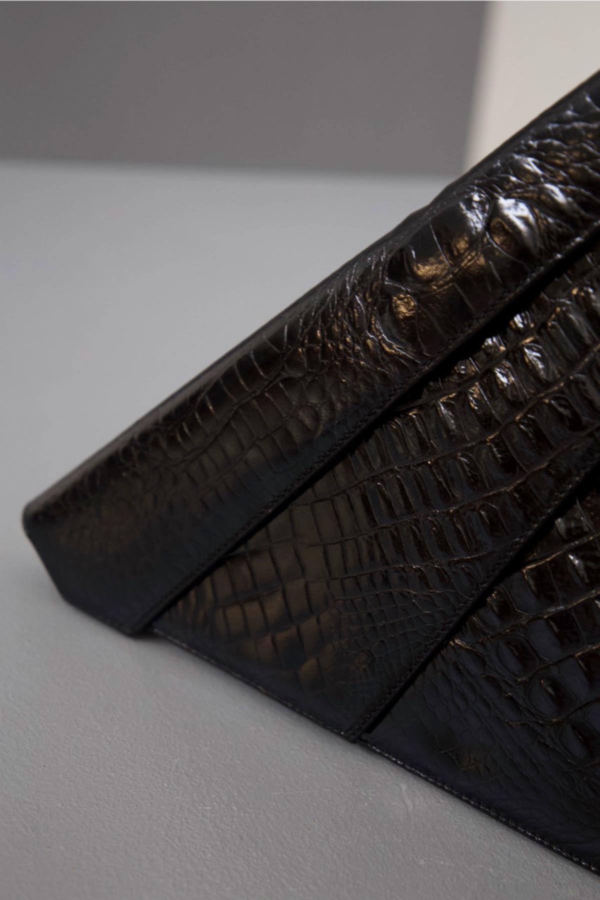Gianni Versace Rare Triangular Black Clutch Bag 1