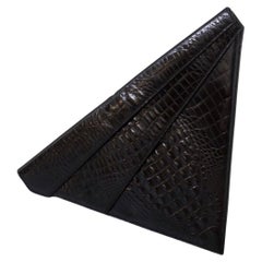 Gianni Versace Rare Triangular Black Clutch Bag