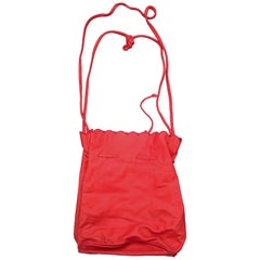 Gianni Versace Red Leather Shoulder Bag 