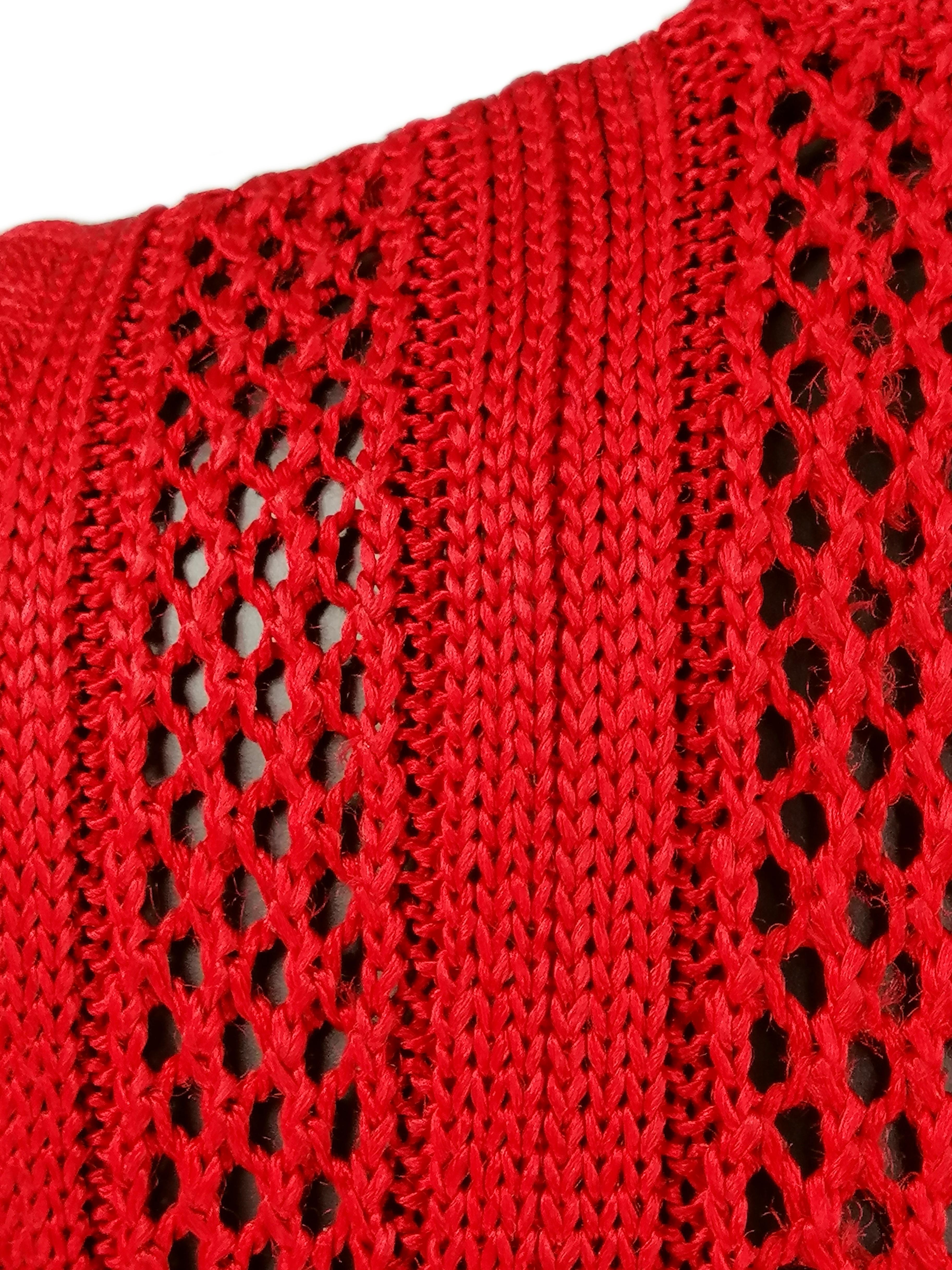 GIANNI VERSACE red ruby long knitted dress For Sale 1