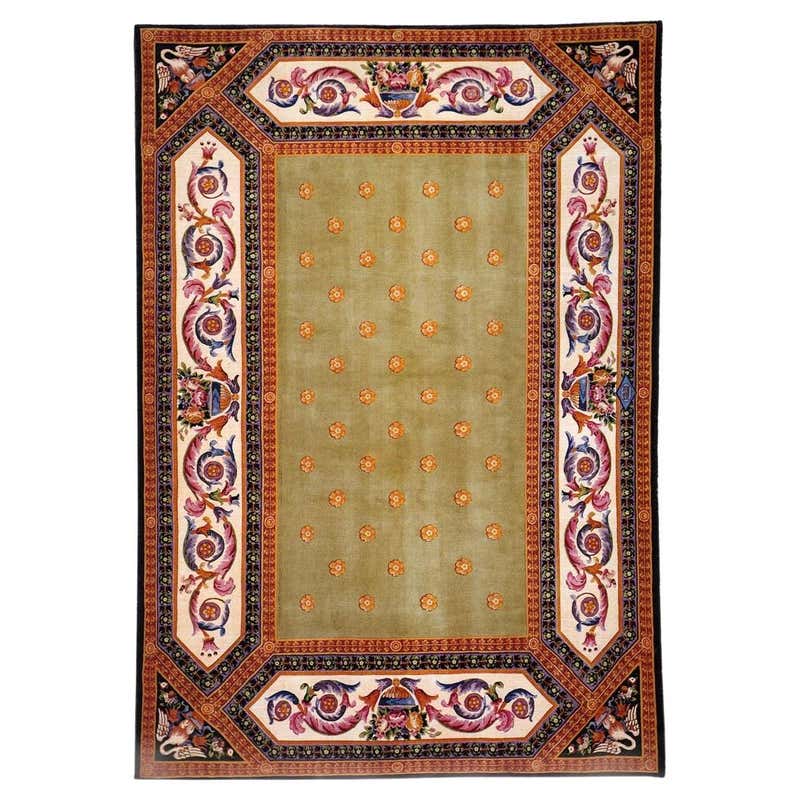 Gianni Versace, Neoclassic Game Black Rug For Sale at 1stDibs