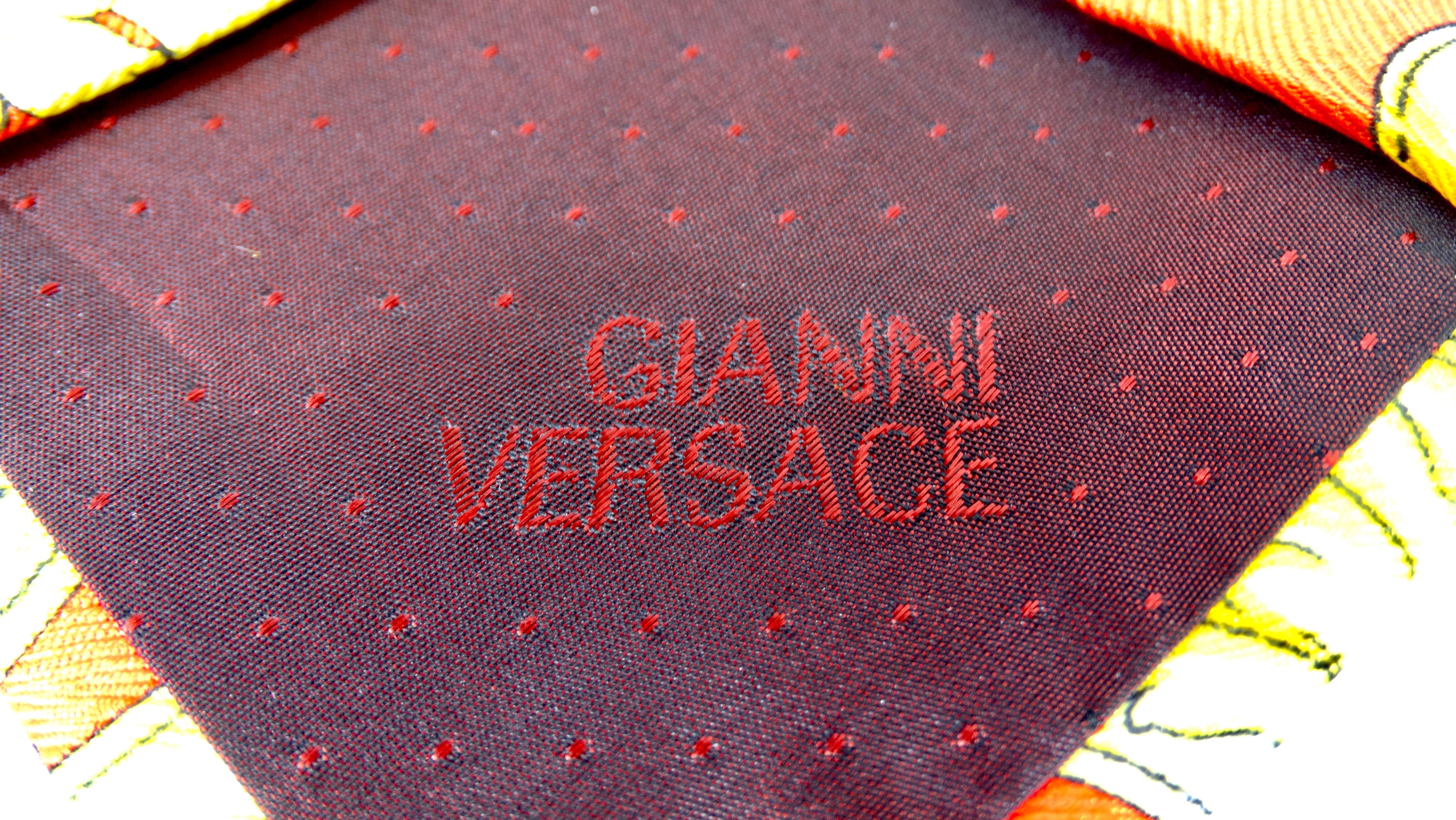 Gianni Versace Roman Clock Silk Tie 1
