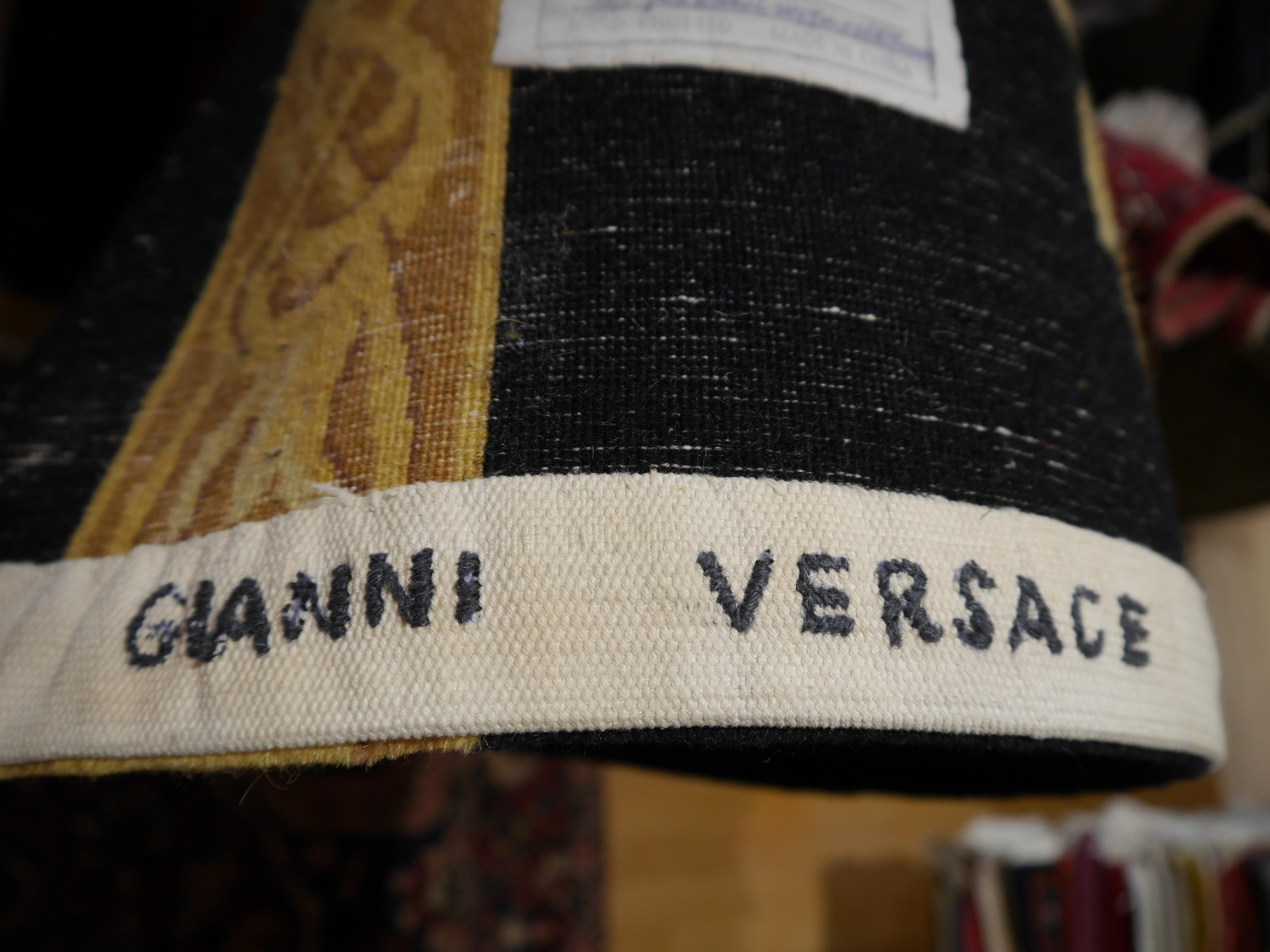 Gianni Versace Rug Home Signature Collection Black Gray Gold Rare Large Size 8