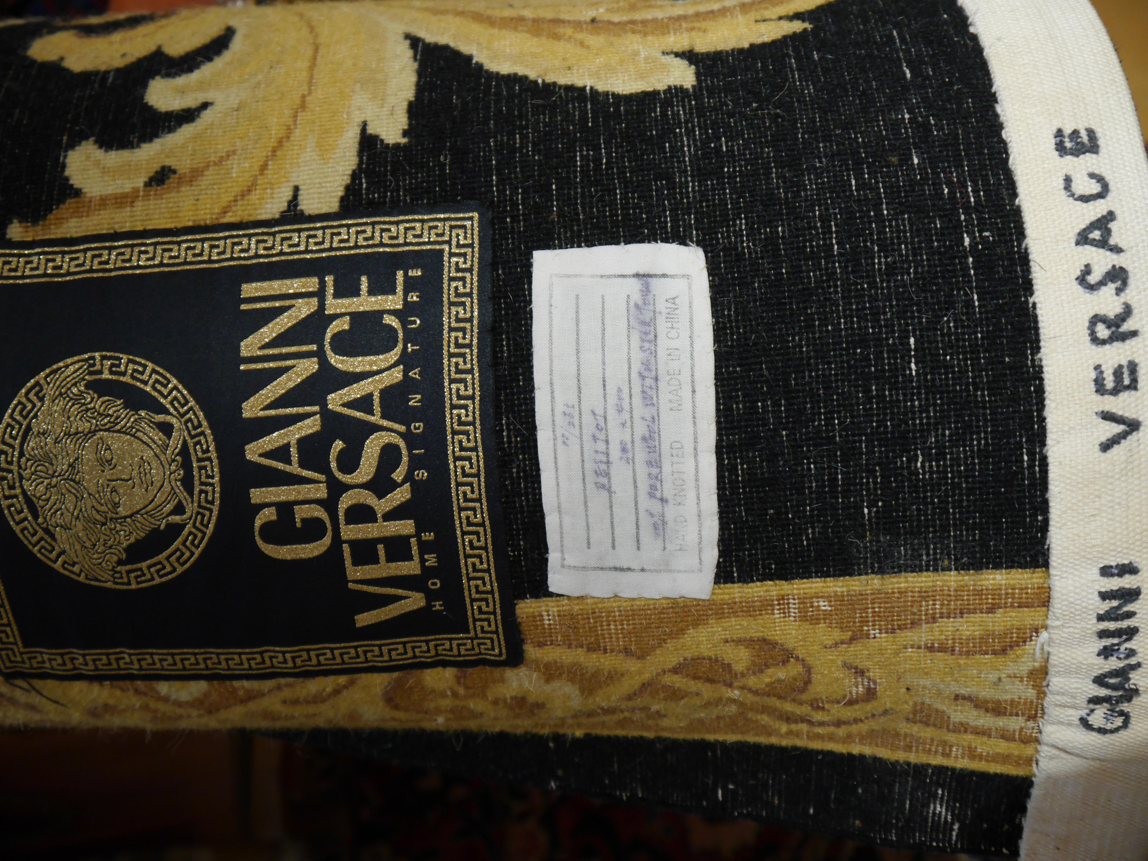 Gianni Versace Rug Home Signature Collection Black Gray Gold Rare Large Size 9
