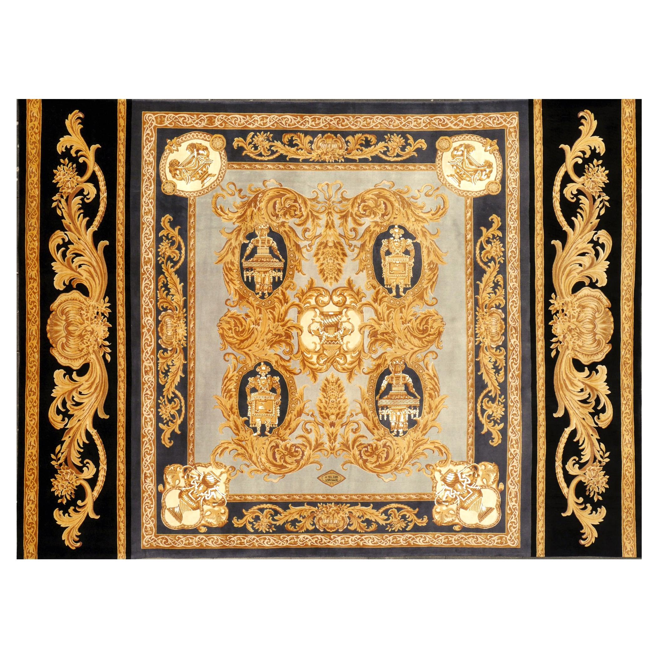 Gianni Versace Rug Home Signature Collection Black Gray Gold Rare Large  Size at 1stDibs | versace carpet, versace style rug, versace rug black and  gold