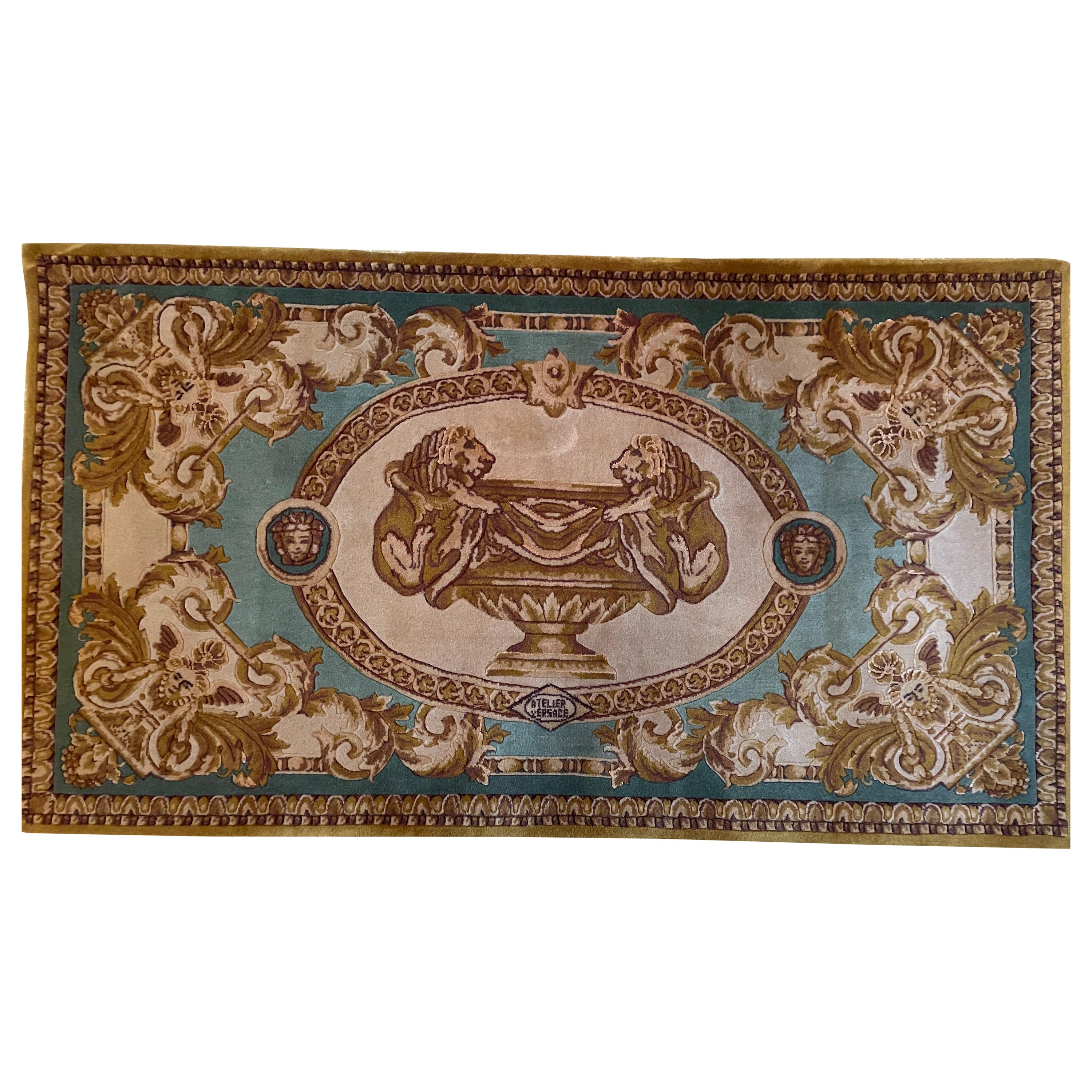 Gianni Versace Teppich aus Wolle und Seide, handgeknüpft