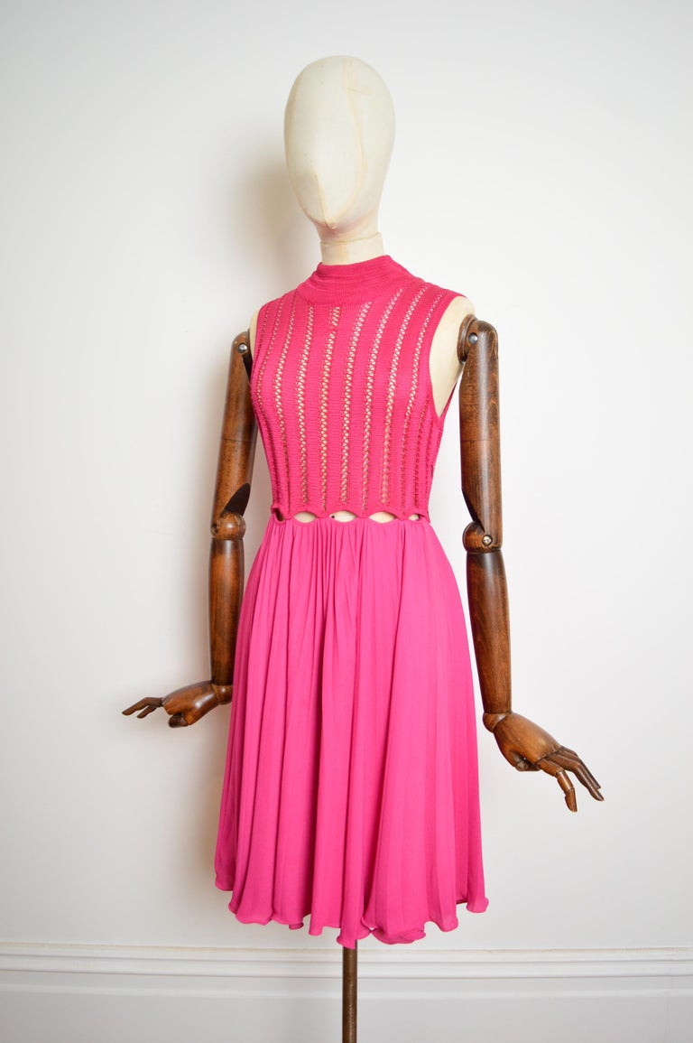 white christmas dresses Wanderlust Tie Shoulder Dress in Pink Crochet – South Beach main image 1