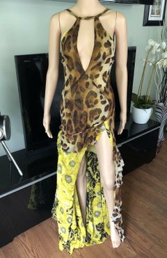 Gianni Versace F/W 2001 Vintage Plunged Backless Dress Gown