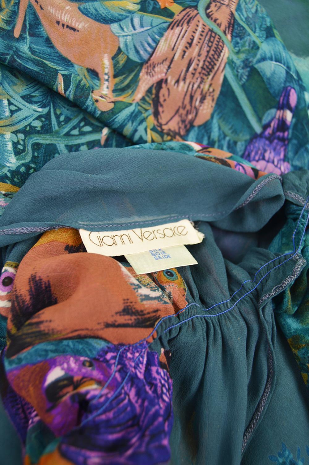 Gianni Versace S/S 1979 Early Vintage Silk Chiffon Handkerchief Dress In Excellent Condition In Doncaster, South Yorkshire