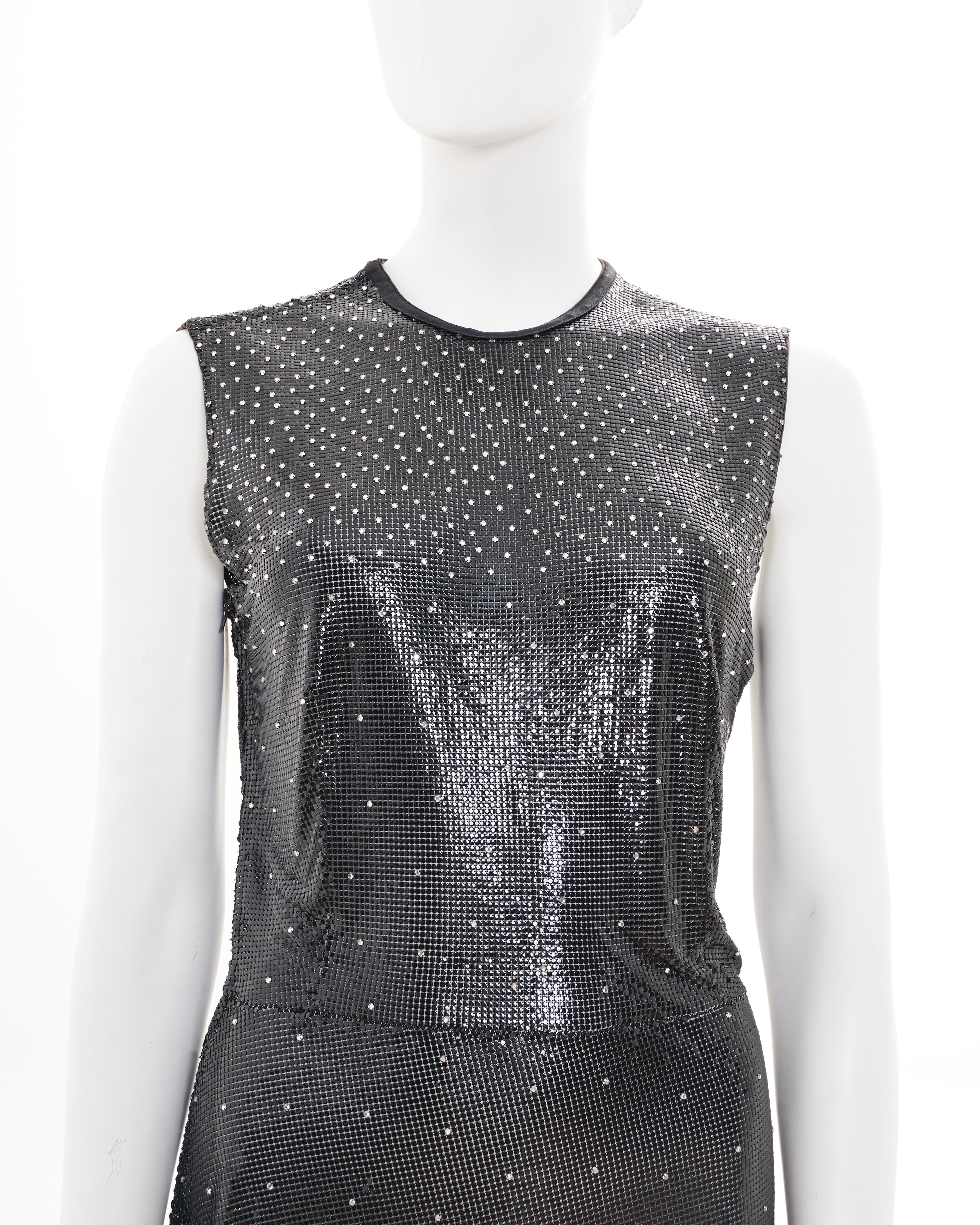 Gianni Versace S/S 1988 Chainmail Orton Mini Dress in vendita 5