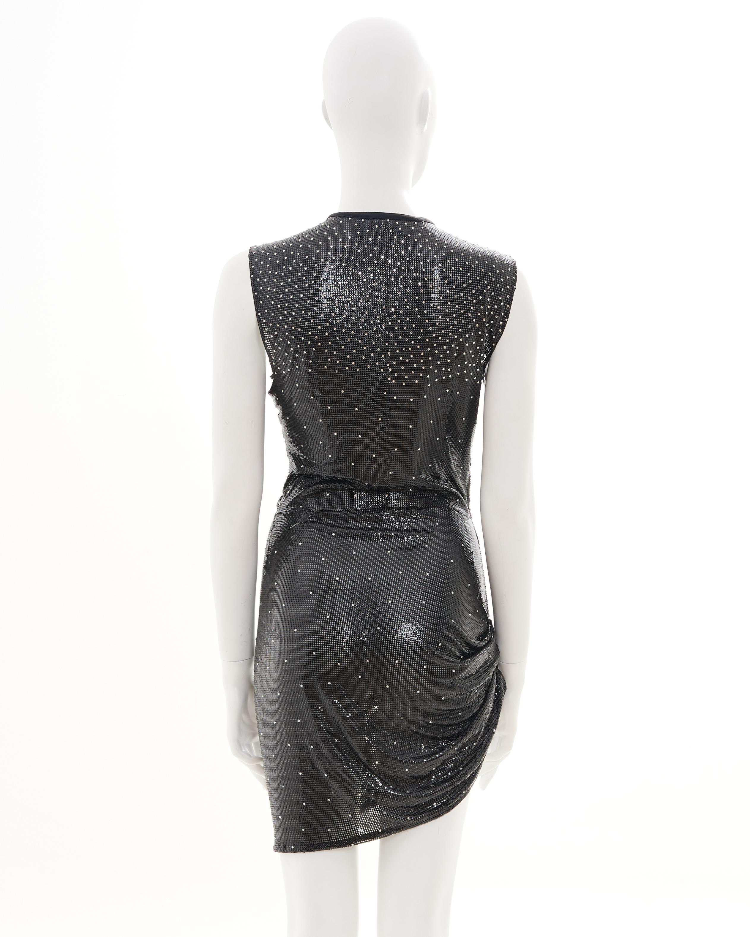 Donna Gianni Versace S/S 1988 Chainmail Orton Mini Dress in vendita