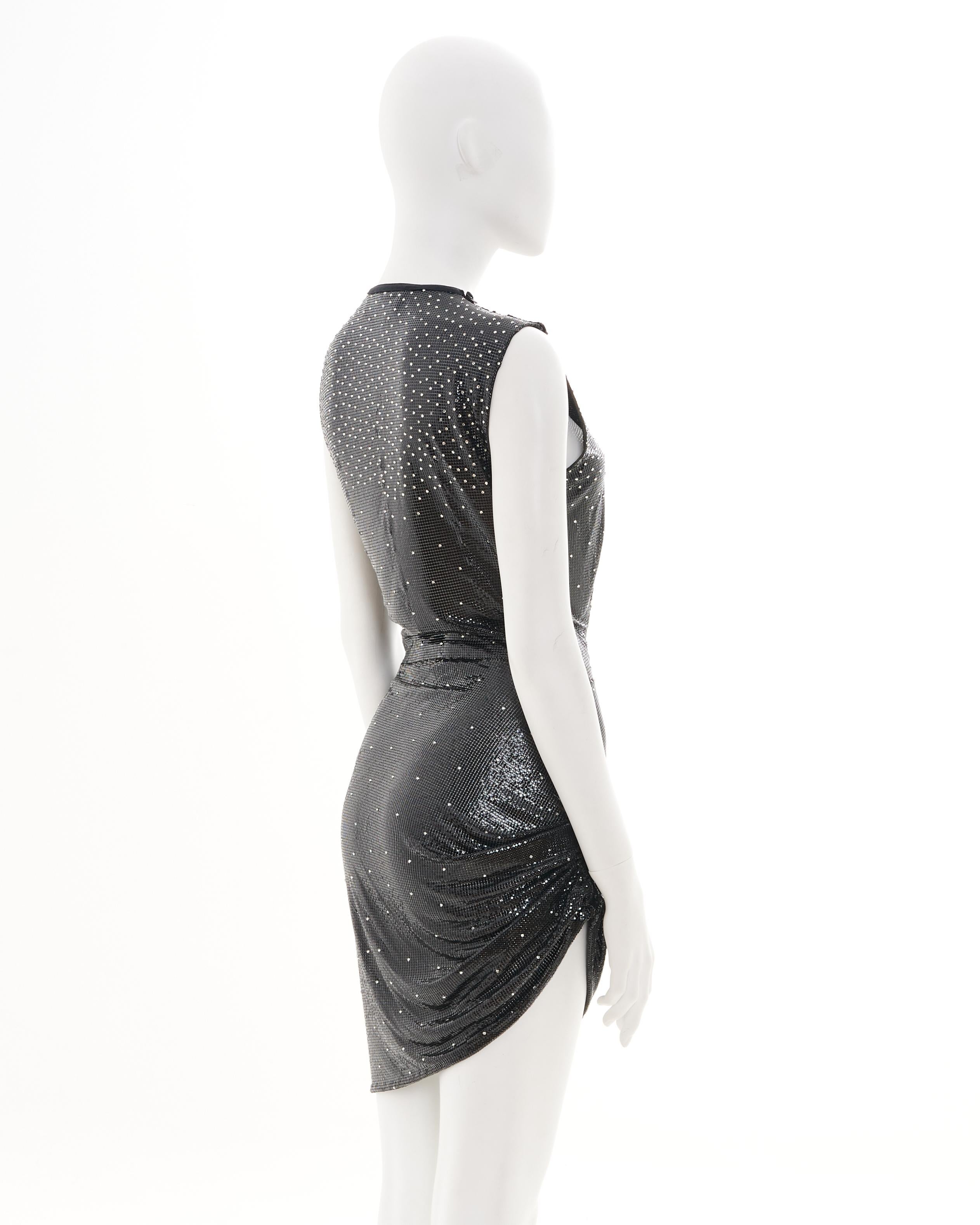 Gianni Versace S/S 1988 Chainmail Orton Mini Dress in vendita 1