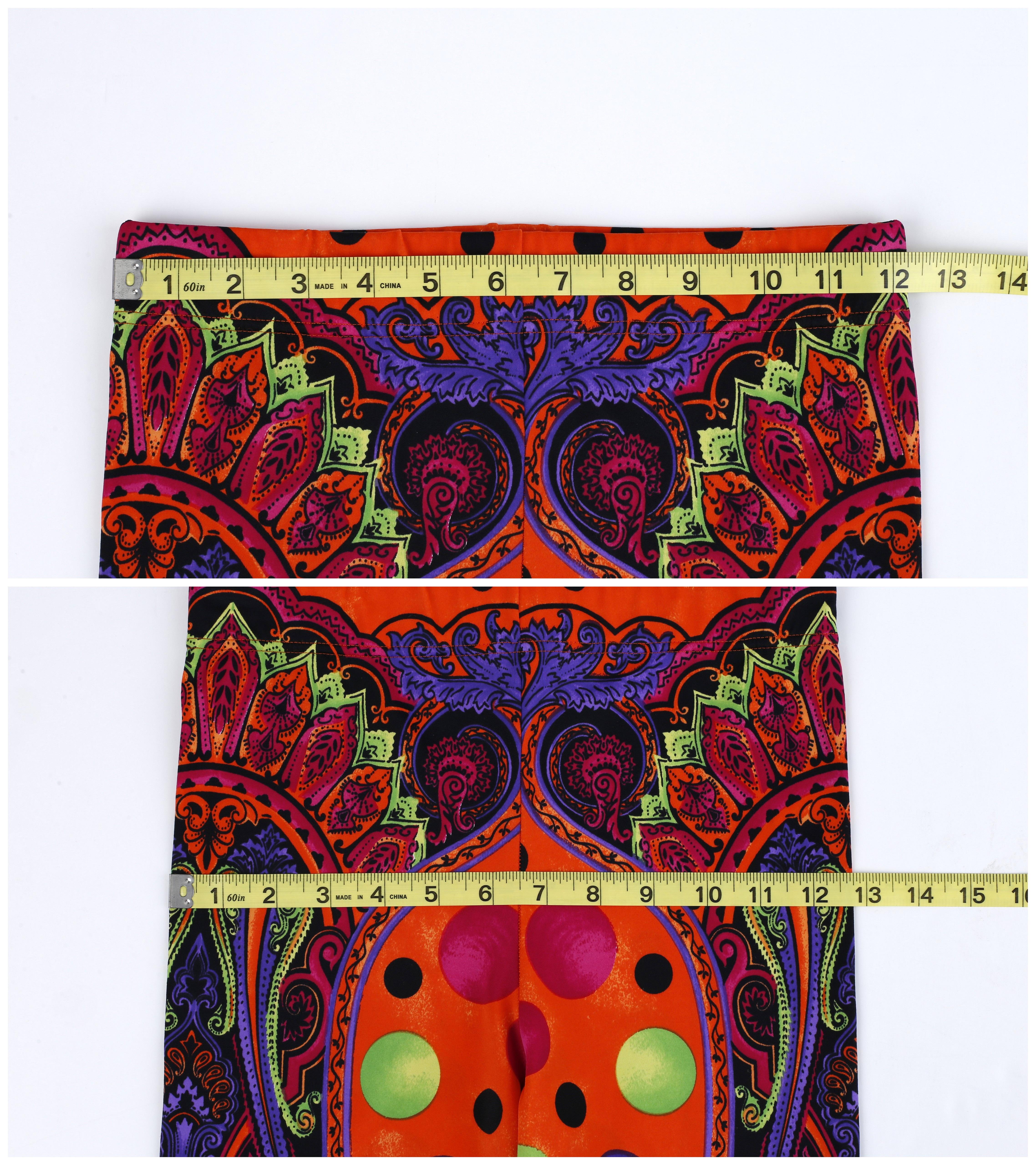 Gianni Versace S/S 1991 Traje de baño con estampado barroco Pop Art Conjunto de body y leggings en venta 9