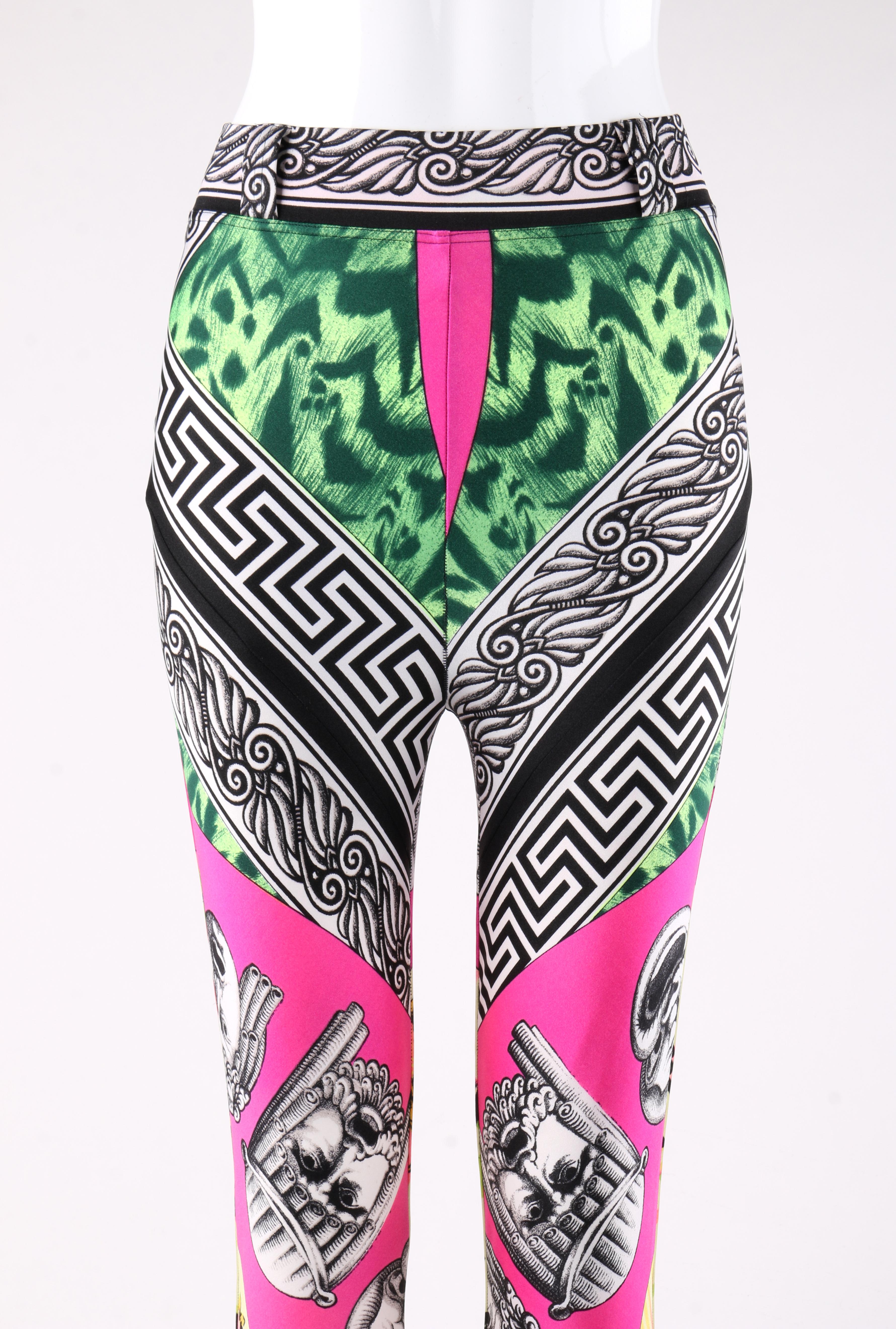 GIANNI VERSACE F/S 1991 Warhol Balletto Teatro Bedruckte Leggings (Grau) im Angebot