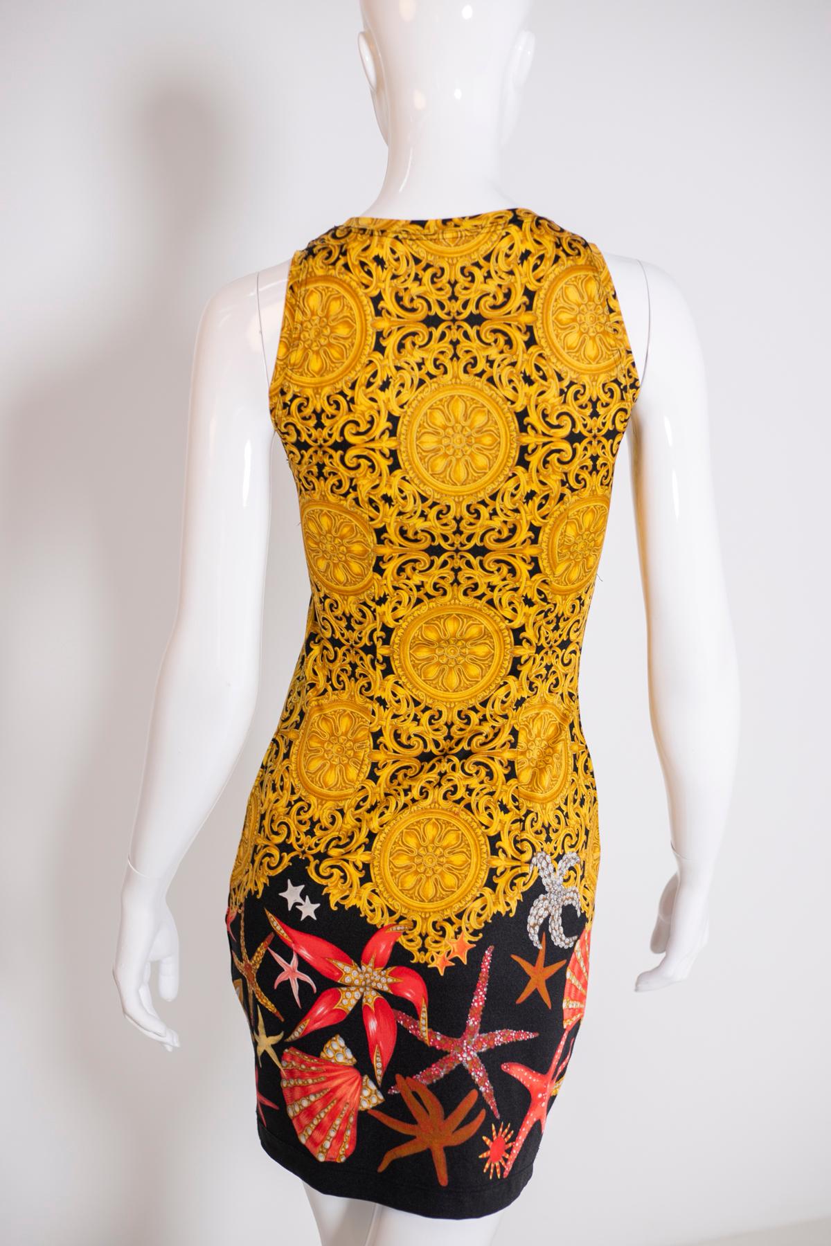 Gianni Versace Vintage S/S 1992 Baroque Fitted Dress  5