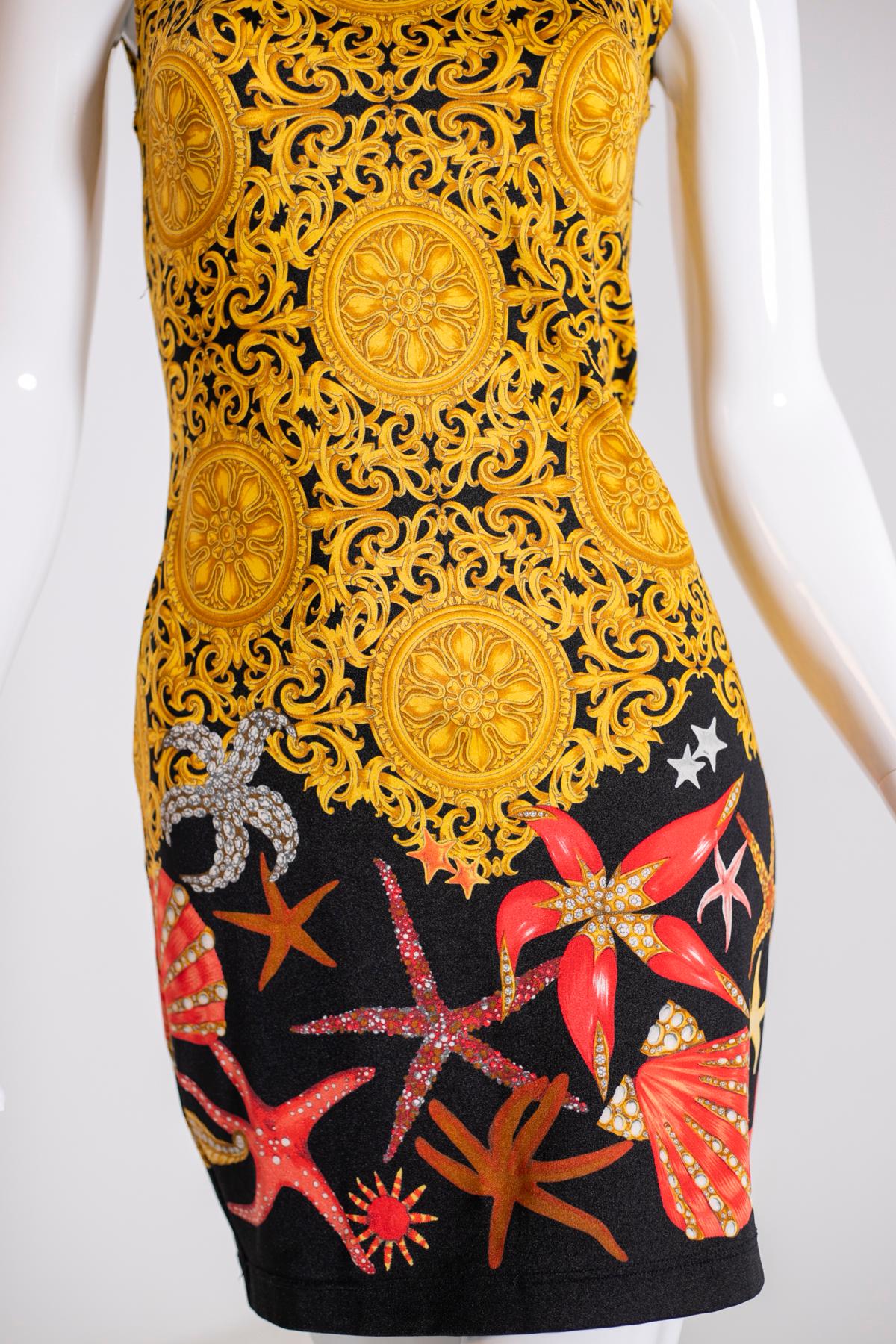 Gianni Versace Vintage S/S 1992 Baroque Fitted Dress  2