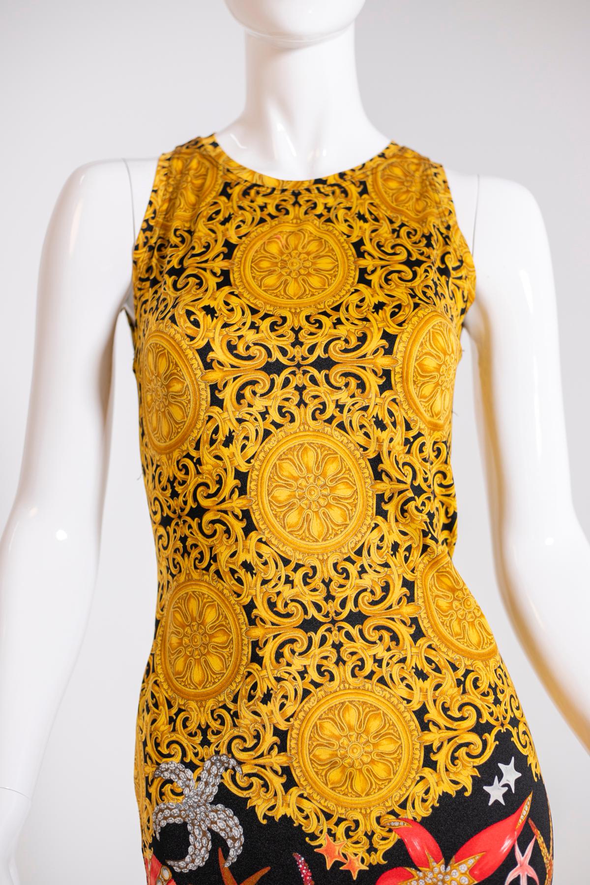 Gianni Versace Vintage S/S 1992 Baroque Fitted Dress  1