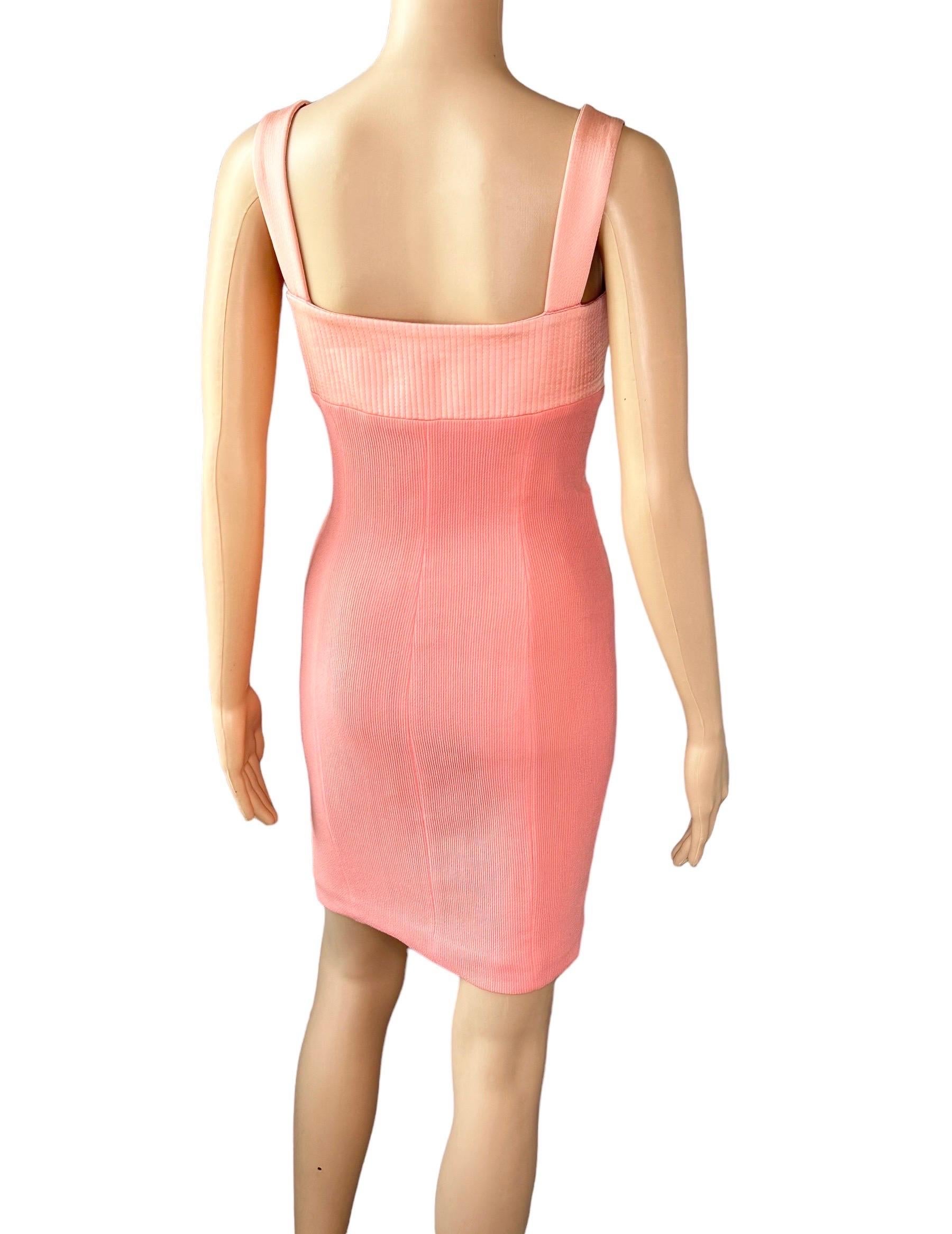 Gianni Versace S/S 1992 Couture Bustier Corset Lace Up Mini Dress In Good Condition In Naples, FL