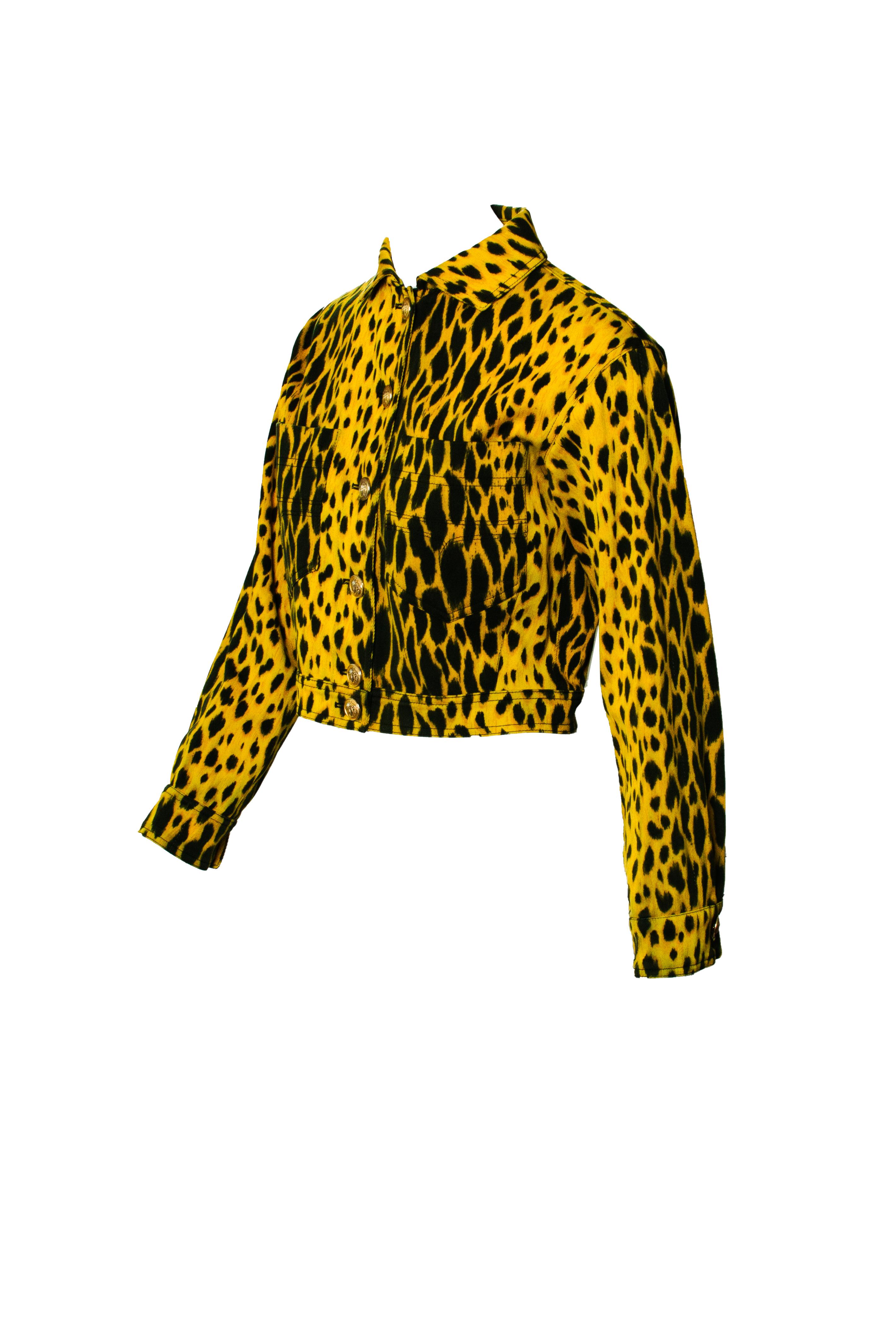 versace leopard jacket