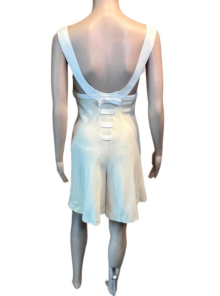 Gianni Versace S/S 1992 Runway Vintage Bustier Embellished Ivory Romper ...