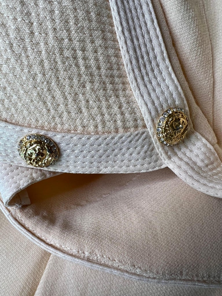 Gianni Versace S/S 1992 Runway Vintage Bustier Embellished Ivory Romper ...