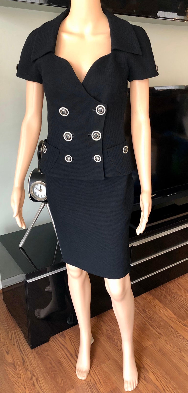 Gianni Versace Fall 1993 Green Check Blazer & Skirt Set