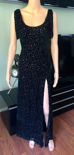 Gianni Versace S/S 1999 Vintage Black Evening Dress Gown