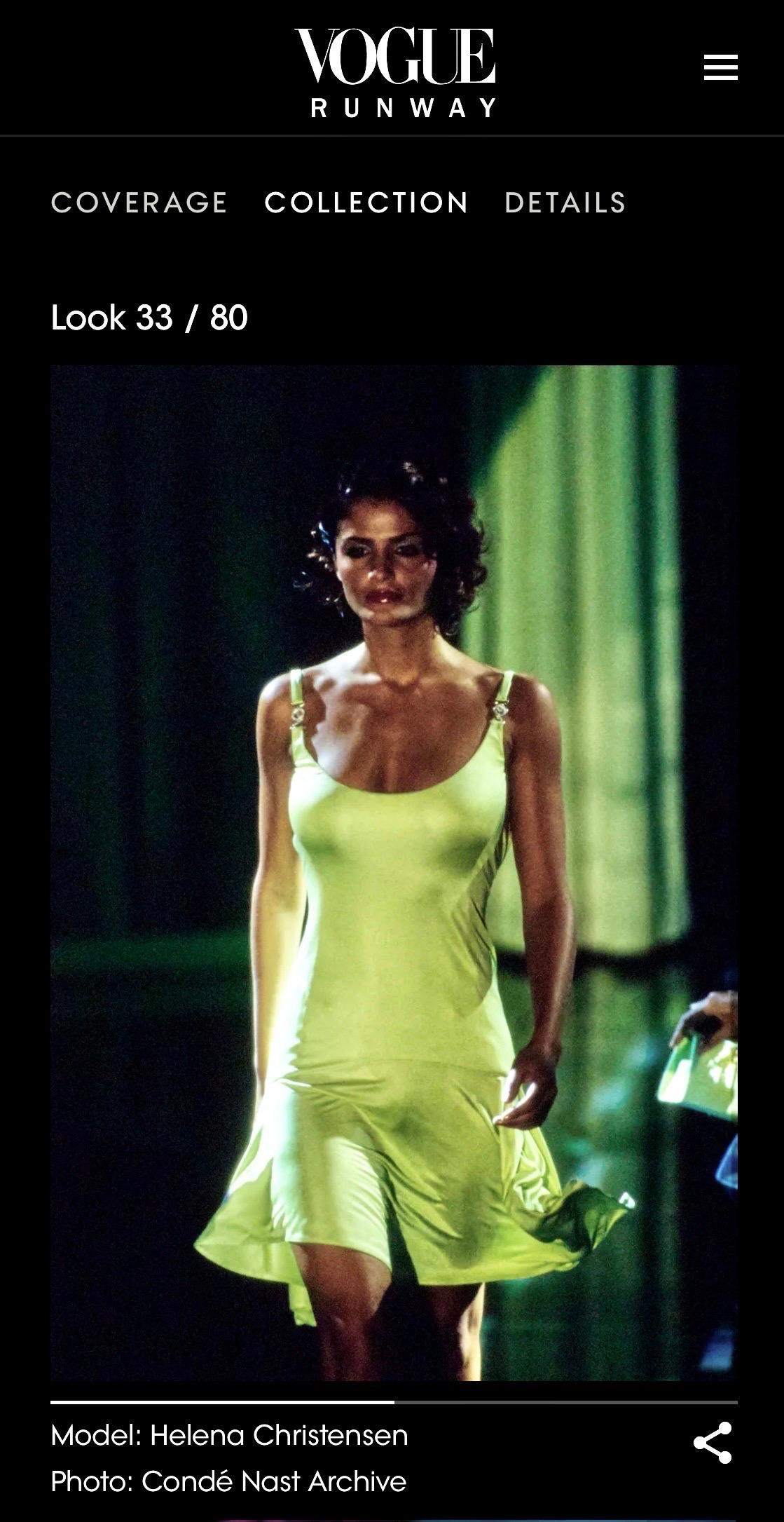Gianni Versace S/S 1995 Runway Medusa Embellished Backless Slip Evening Dress For Sale 5