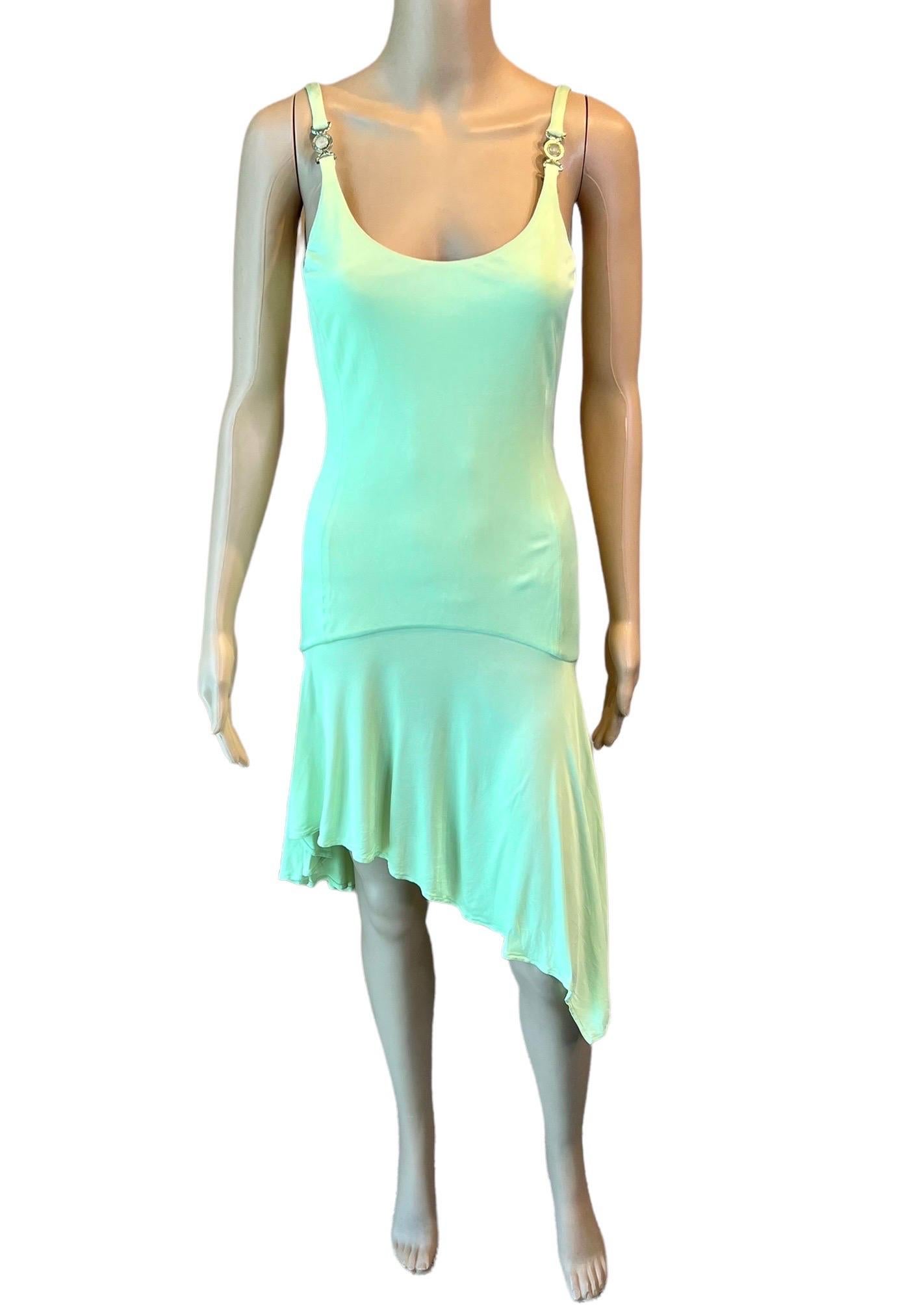 Gianni Versace S/S 1995 Laufsteg Medusa verschönertes Rückenfreies Slip-Abendkleid im Angebot 1