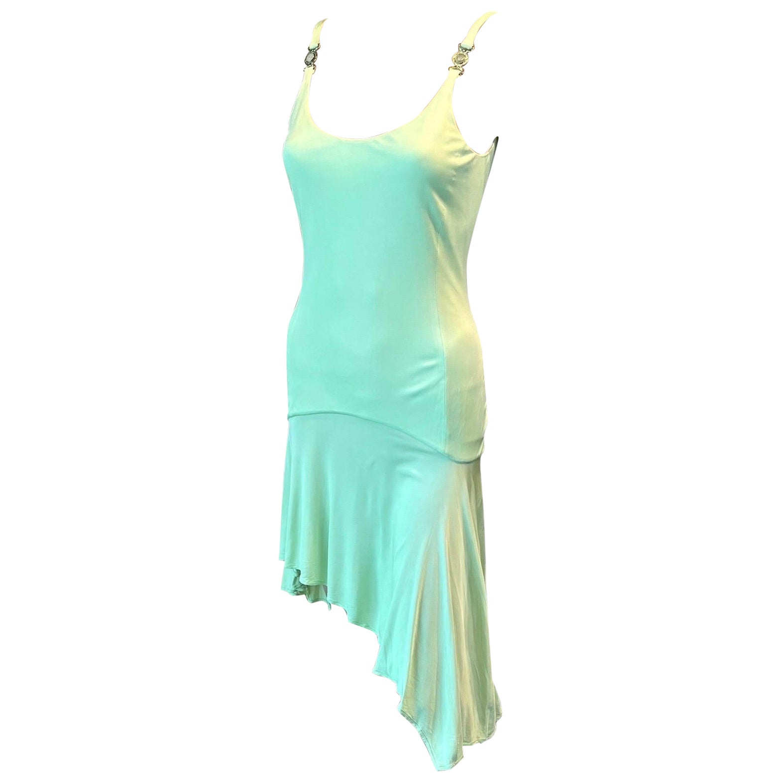 Gianni Versace - Passerella P/E 1995 - Medusa Embellished Backless Slip Evening Dress