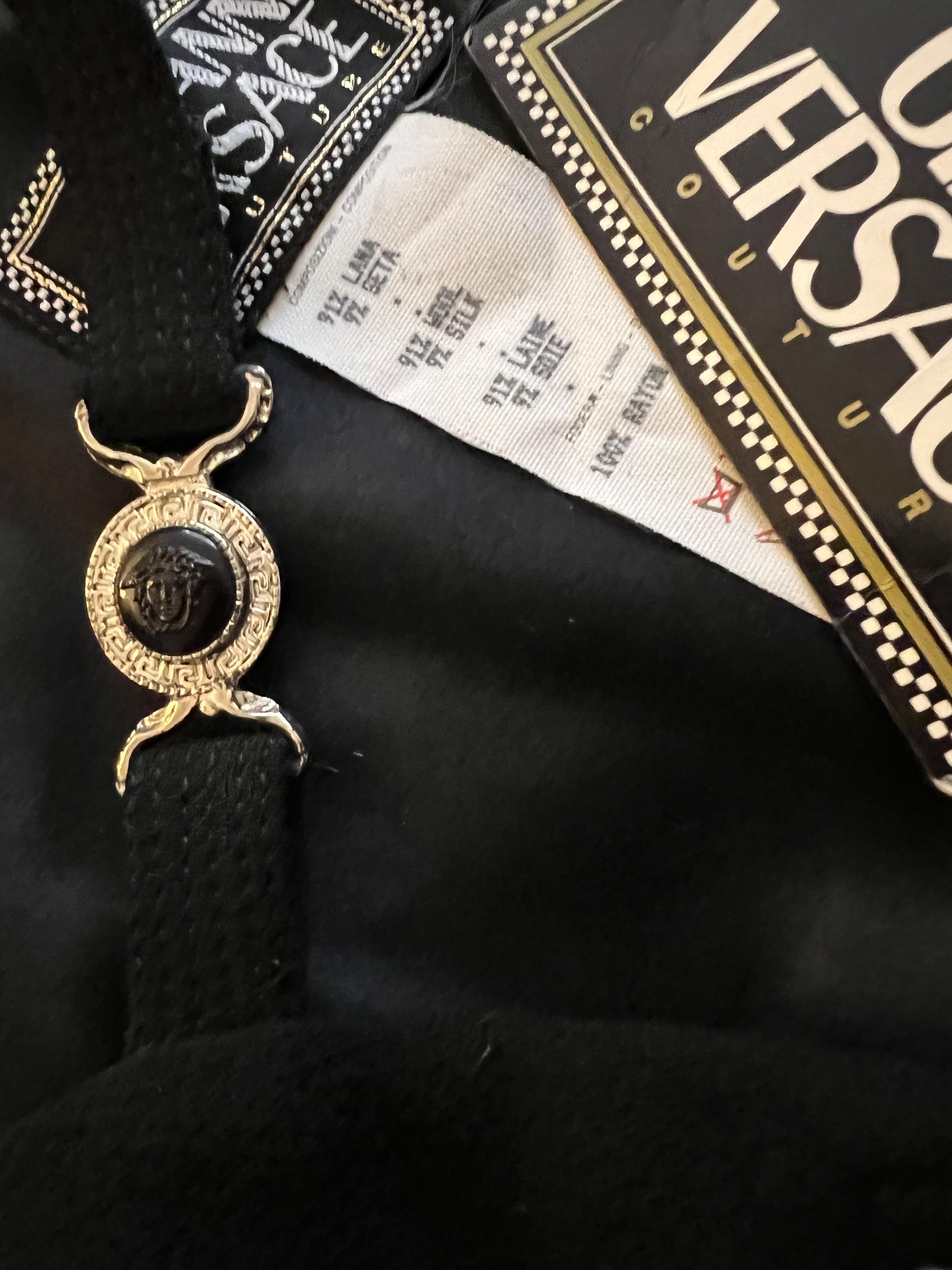 Gianni Versace S/S 1995 Sin Usar Vintage Bustier Mini Vestido Negro en venta 6