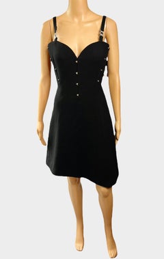 Gianni Versace S/S 1995 Unworn Vintage Bustier Black Mini Dress