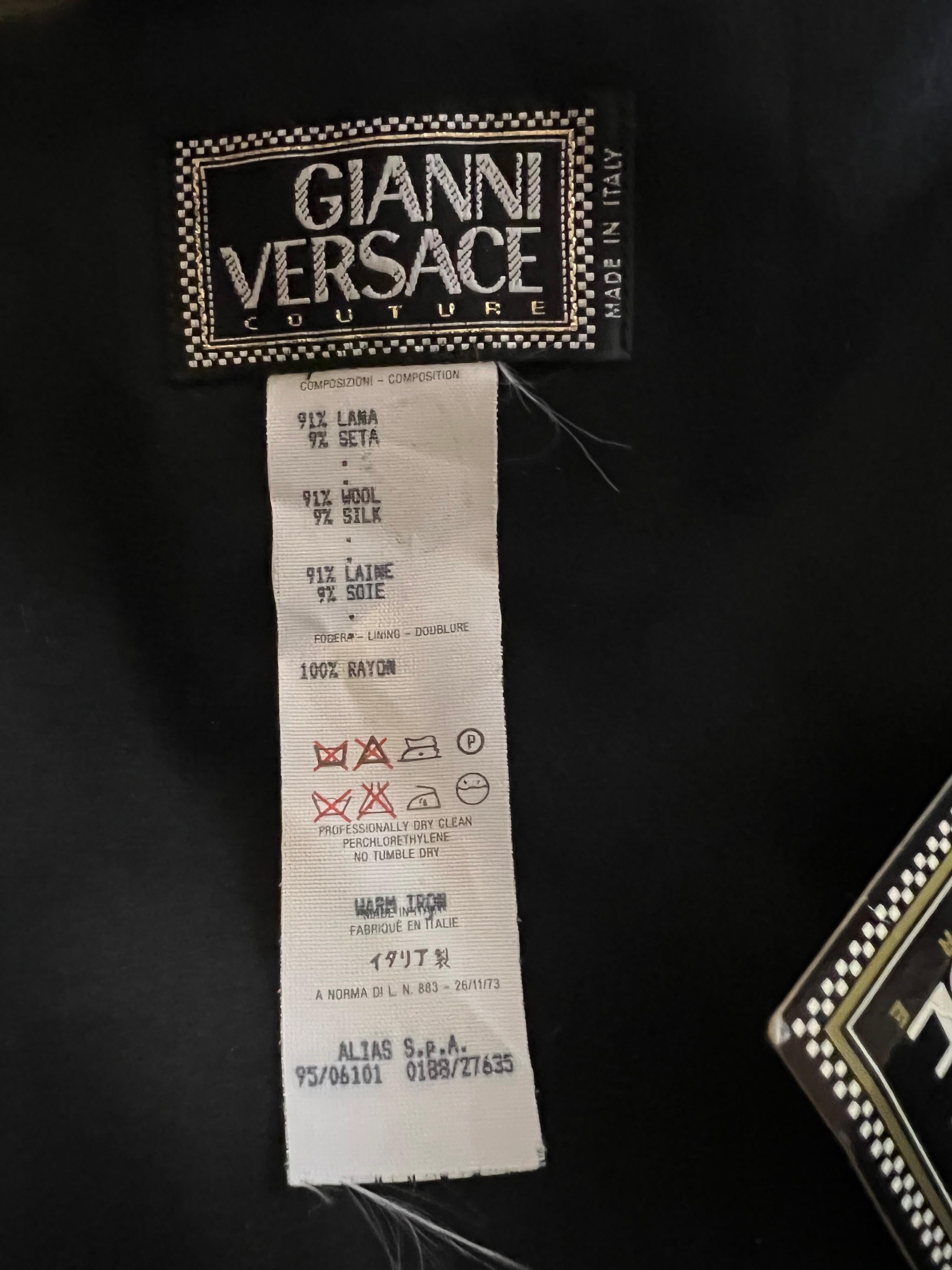 Gianni Versace S/S 1995 Unworn Vintage Bustier Black Mini Dress For Sale 2