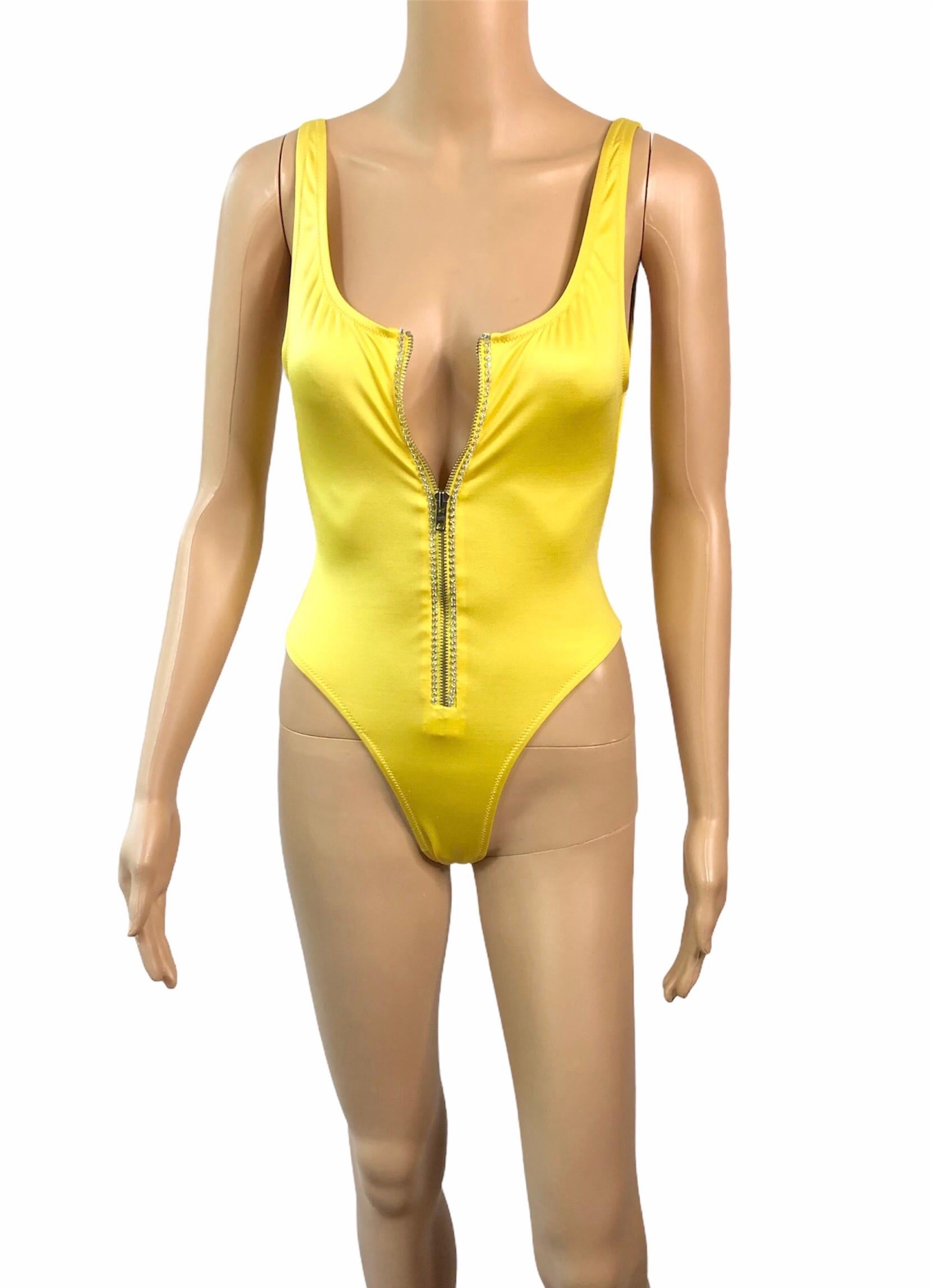 yellow versace swimsuit