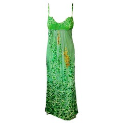 Gianni Versace F/S 1997 Laufsteg verschönertes Abendkleid aus durchsichtiger Spitze mit Schal