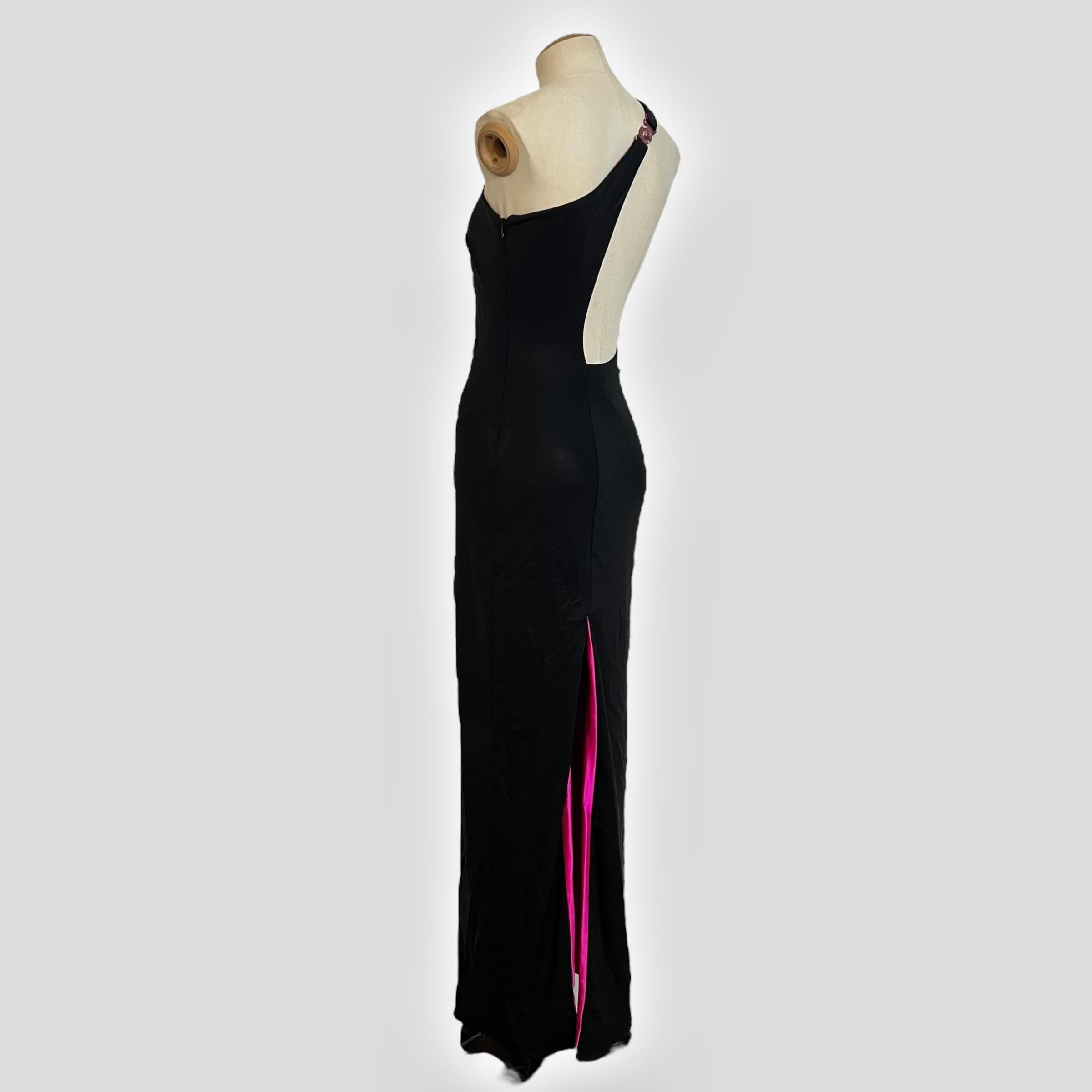 Gianni Versace S/S 1998 Runway Vintage Wet Liquid Look Cutout Evening Gown In Good Condition For Sale In CAPELLE AAN DEN IJSSEL, ZH