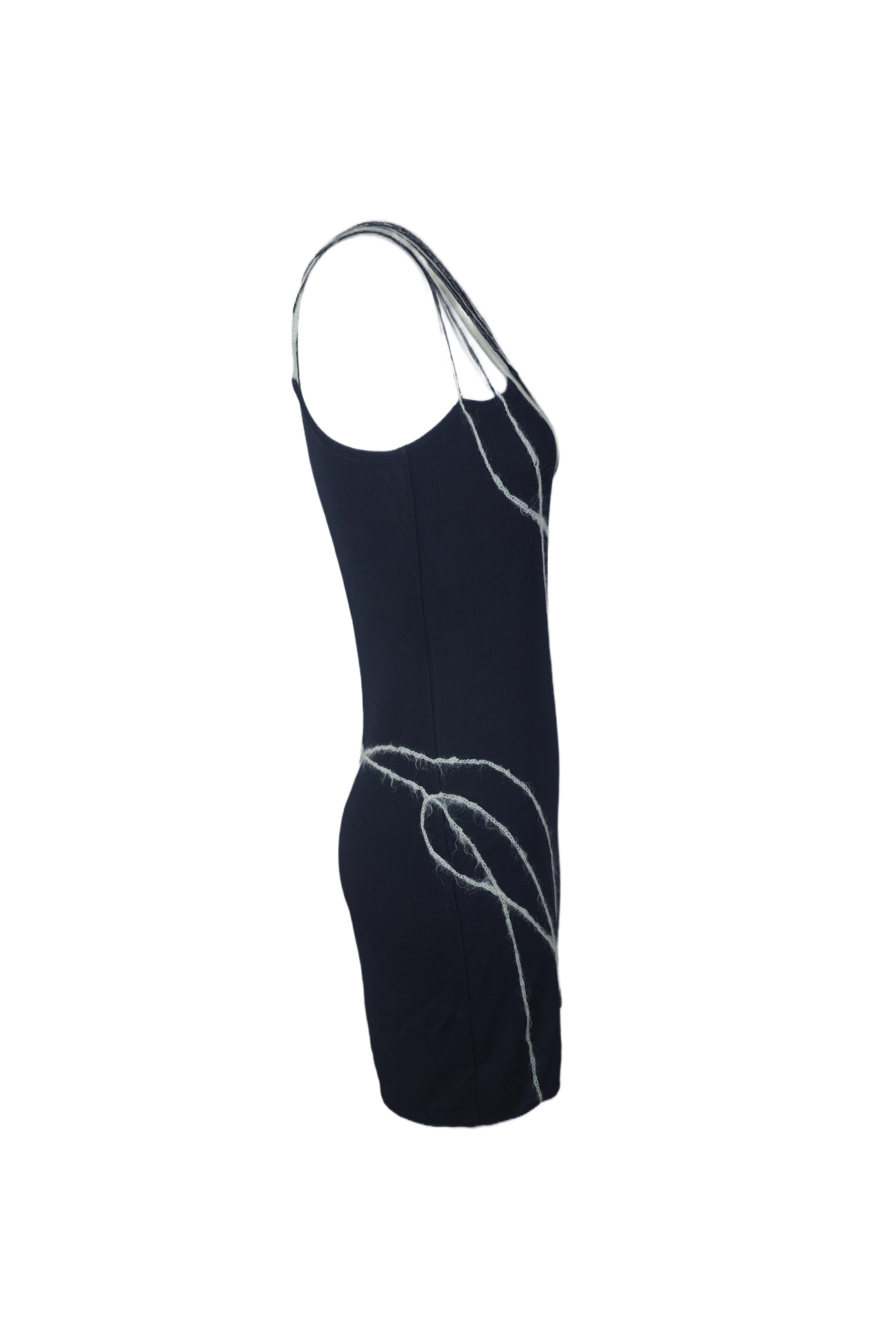 GIANNI VERSACE S/s 1998 Silver Streak Knit Mini Dress im Angebot 2