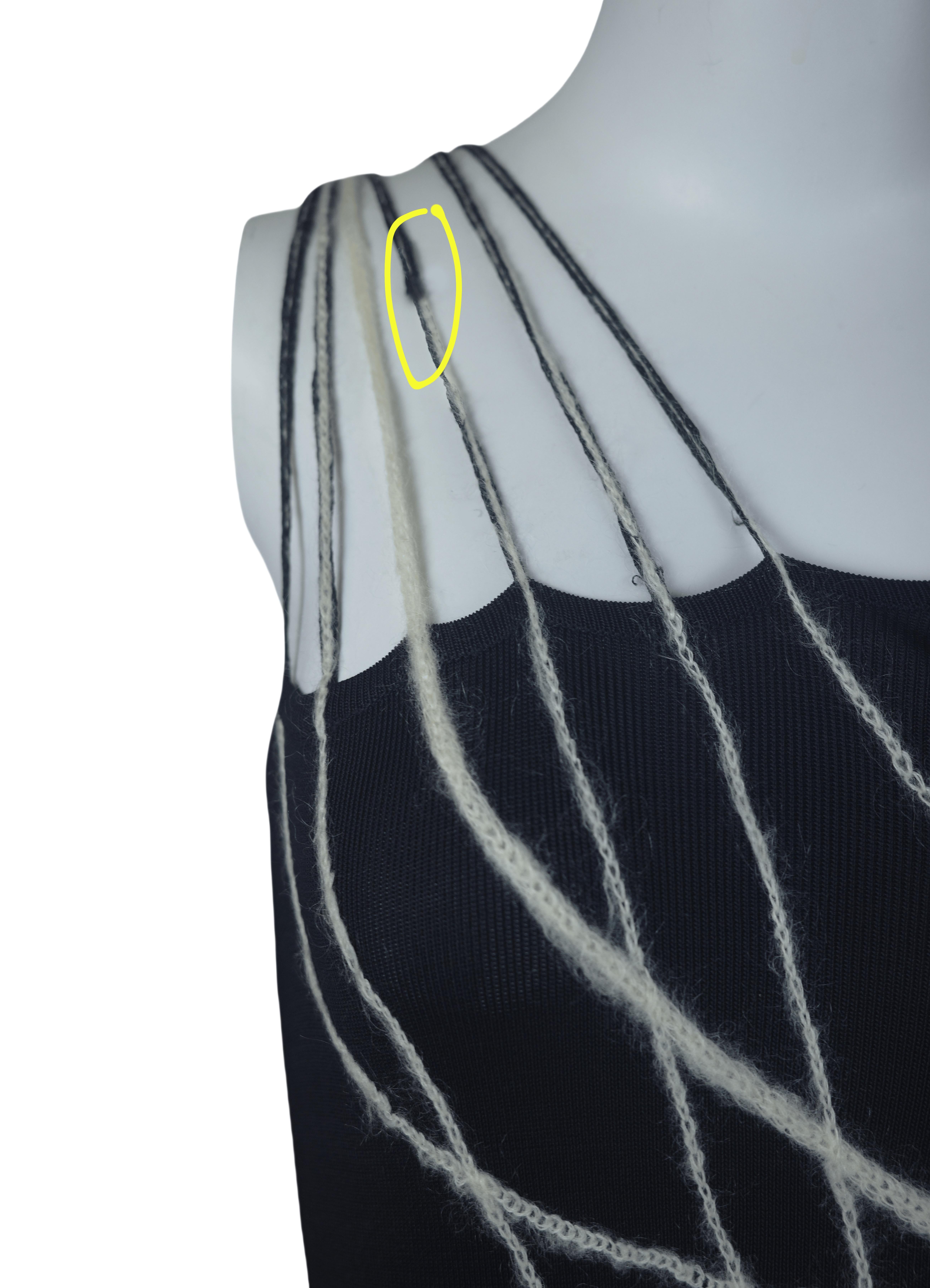 GIANNI VERSACE S/s 1998 Silver Streak Knit Mini Dress im Angebot 4