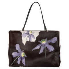 GIANNI VERSACE S/S 1999 Ad Campaign Irises Hand-Painted Cowhide Handbag