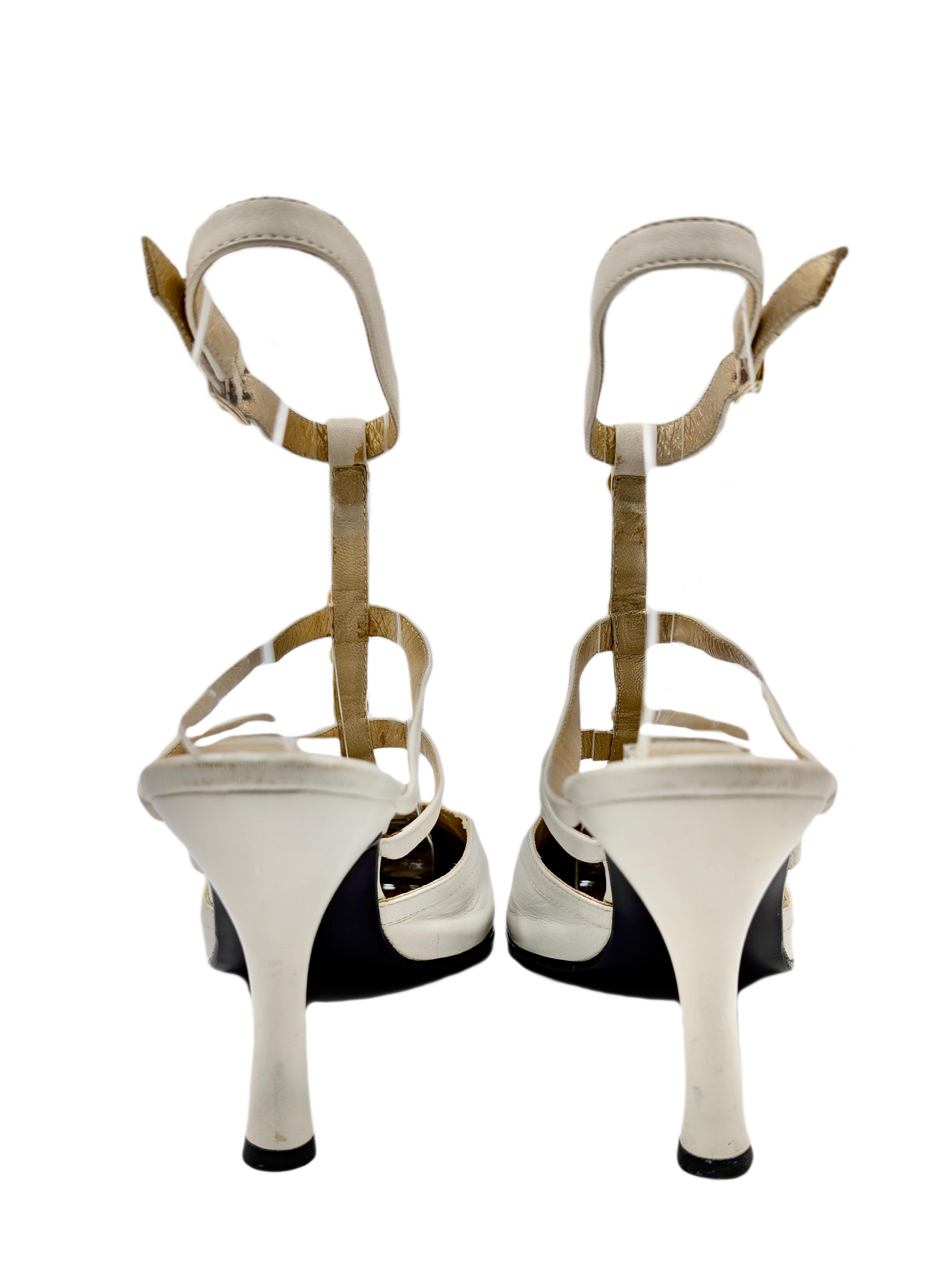 Gris Chaussures Gianni Versace années 90 en vente