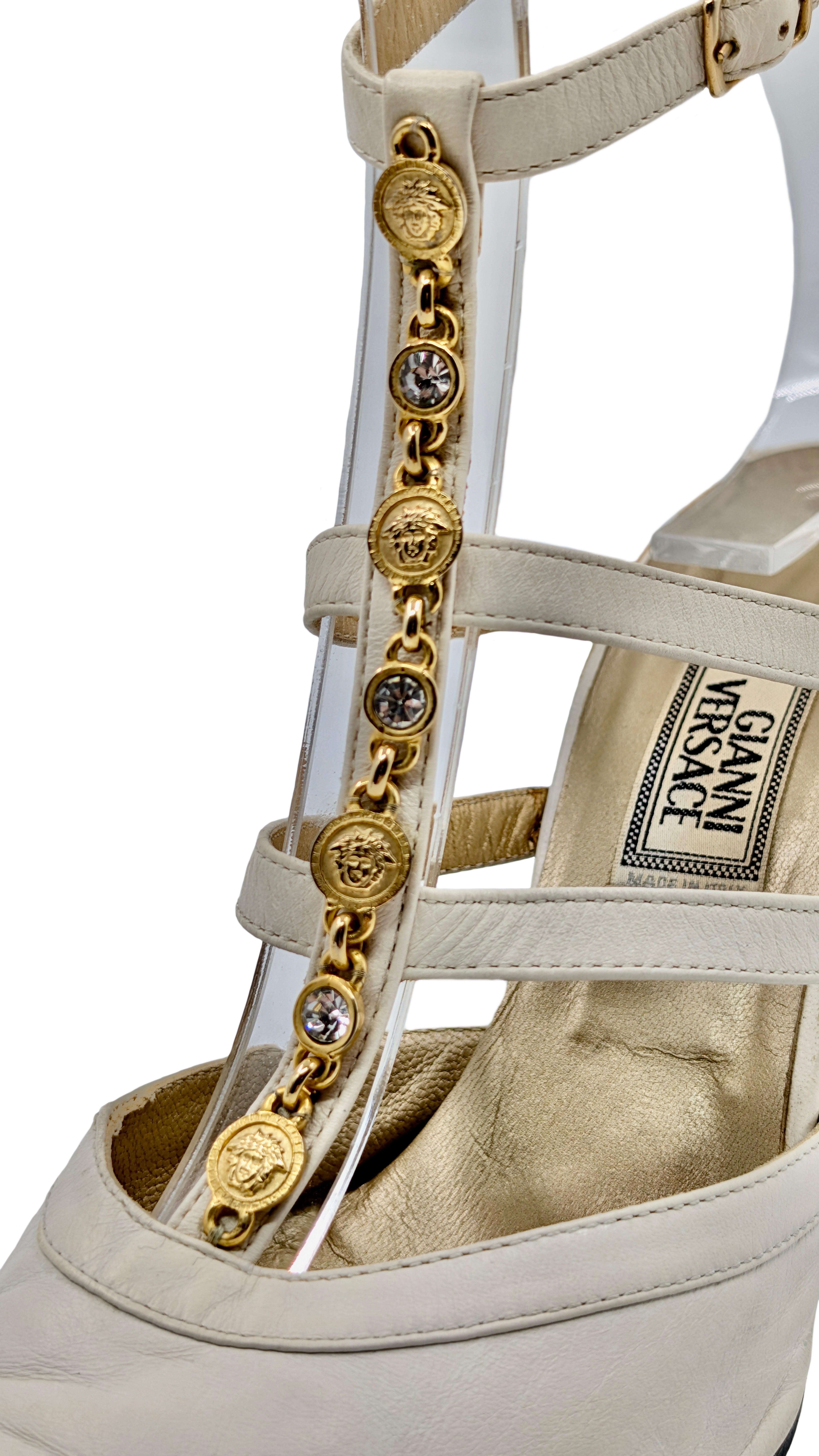 Chaussures Gianni Versace années 90 État moyen - En vente à Rubiera, RE