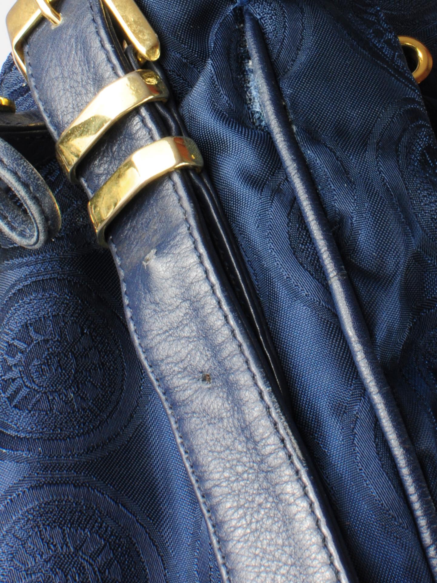 Gianni Versace Shoulder Bucket Bag with Sun Print Western Medusa Details 1990s For Sale 7