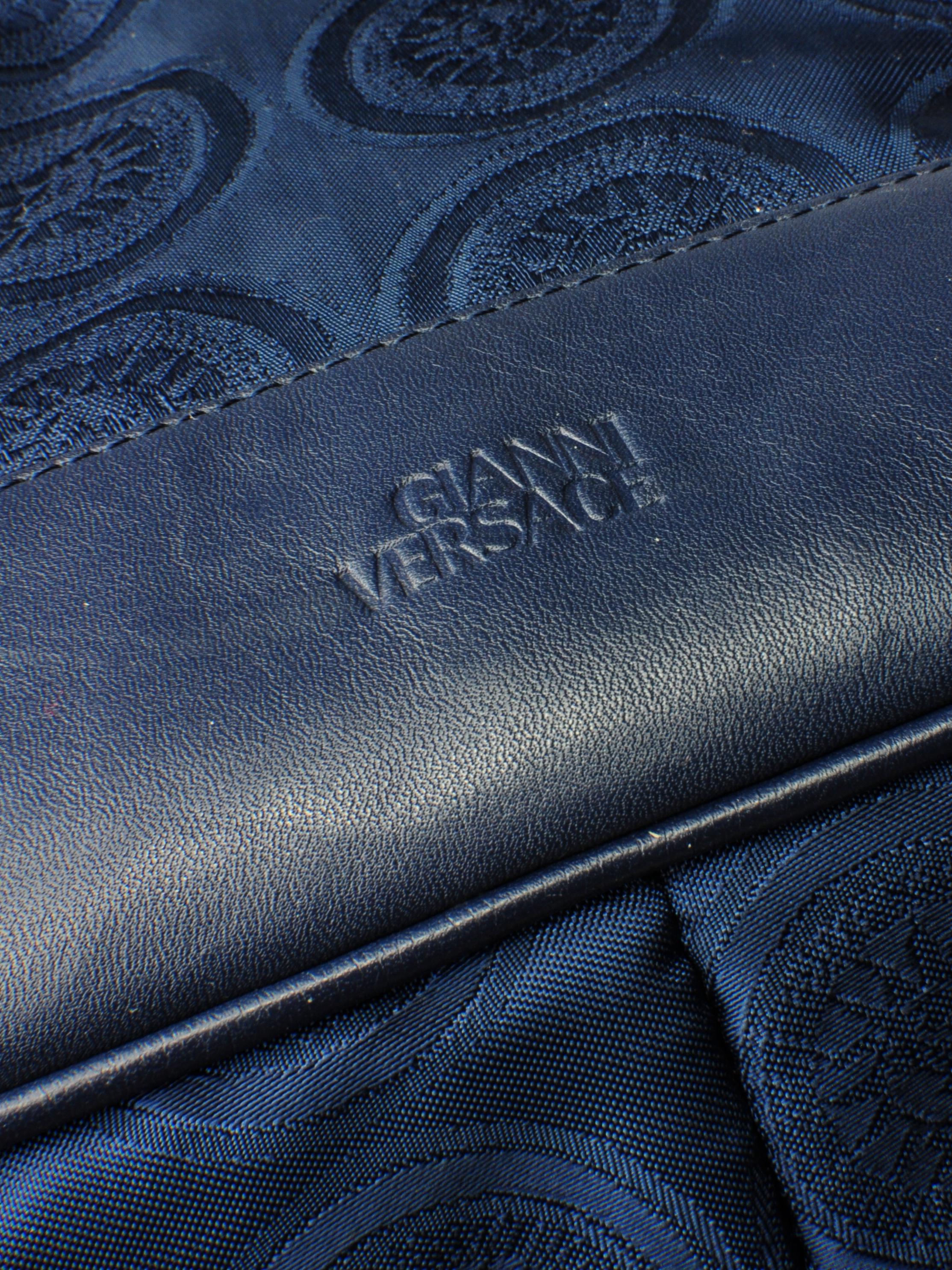 Gianni Versace Shoulder Bucket Bag with Sun Print Western Medusa Details 1990s For Sale 3