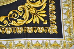 Gianni Versace Signature "House of Versace" Shades of Gold & Black Silk Jacquard
