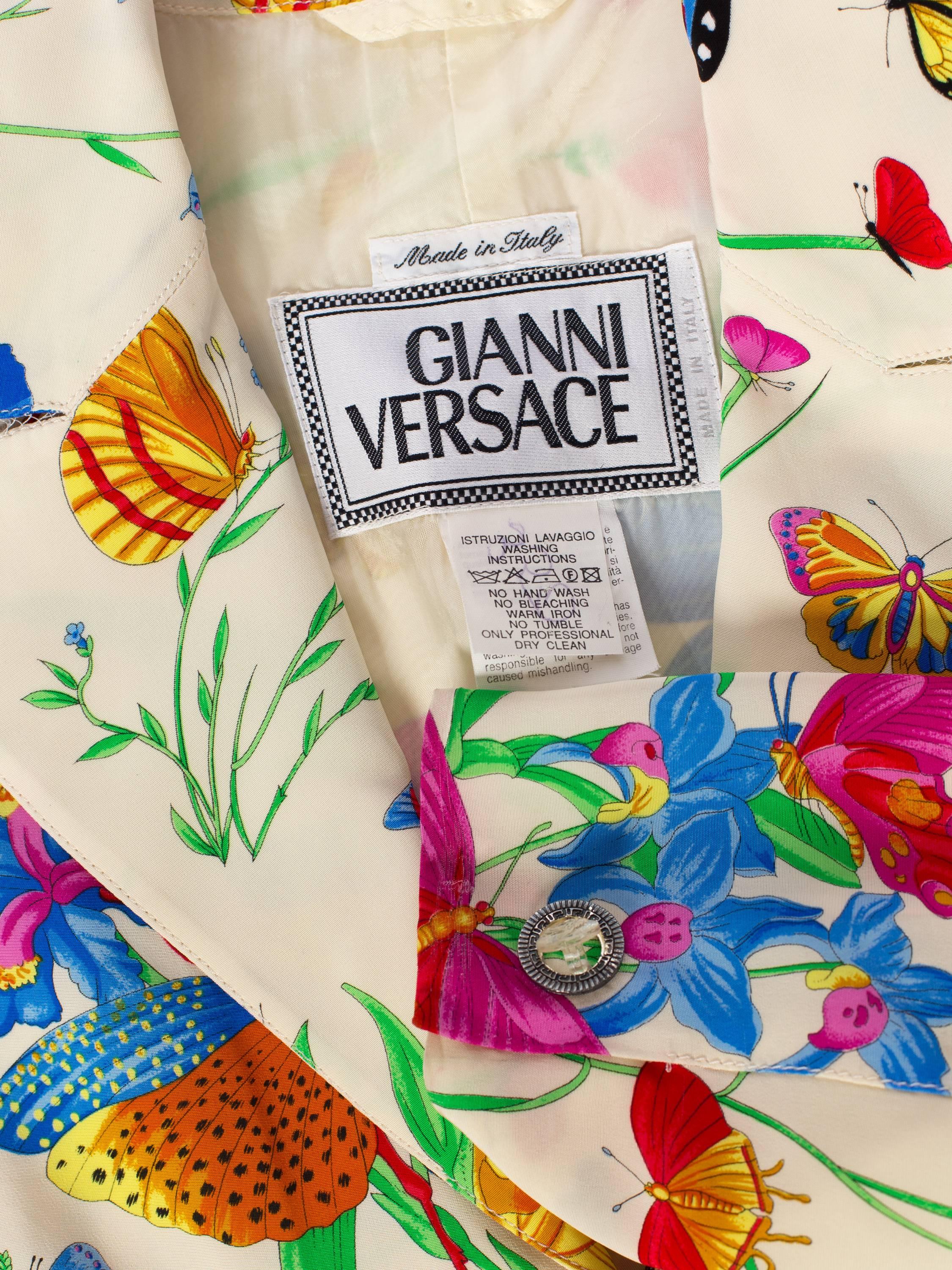 Gianni Versace Silk Butterfly Jacket, 1990s  In Excellent Condition In New York, NY