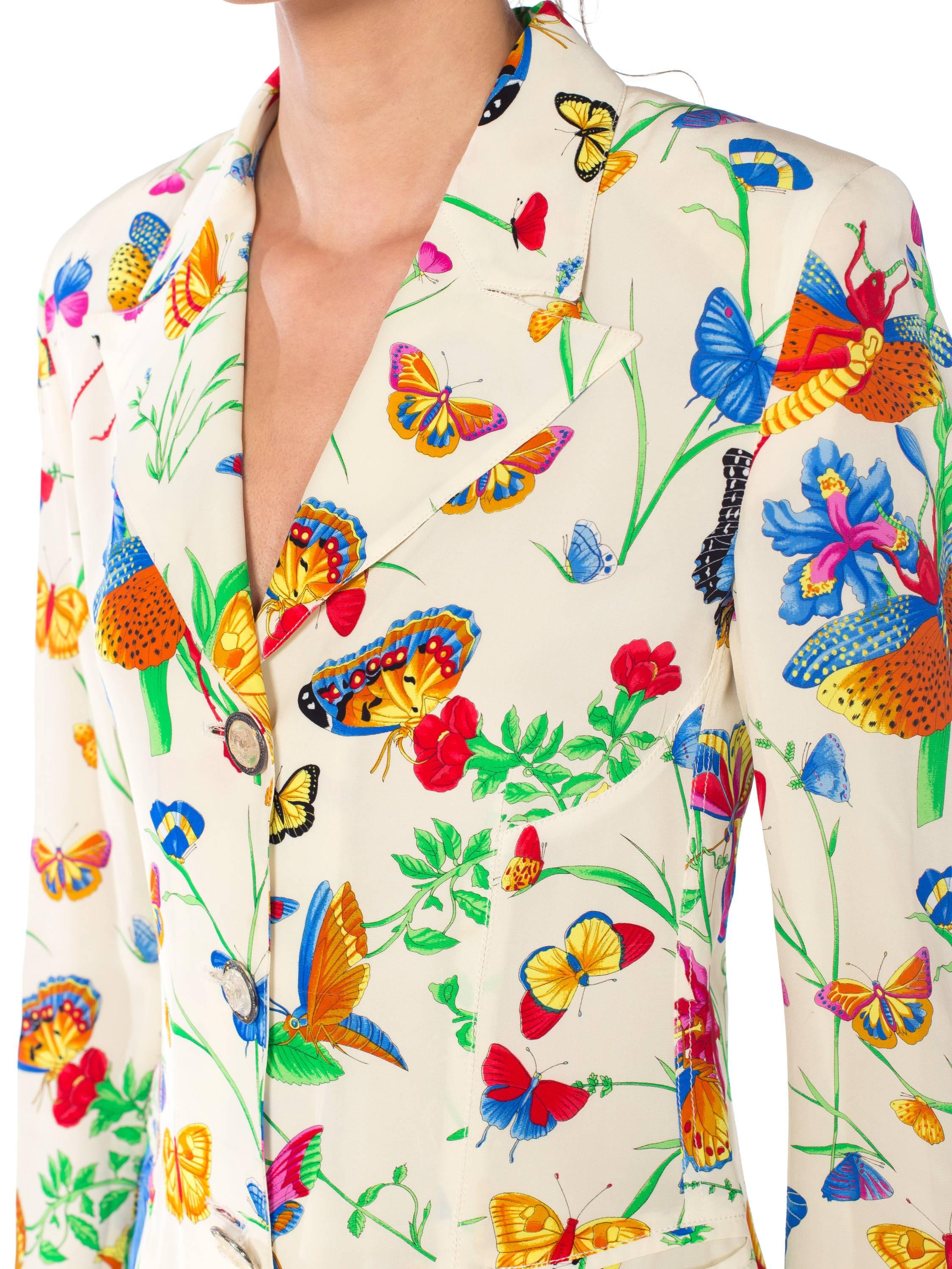 Gianni Versace Silk Butterfly Jacket, 1990s  1