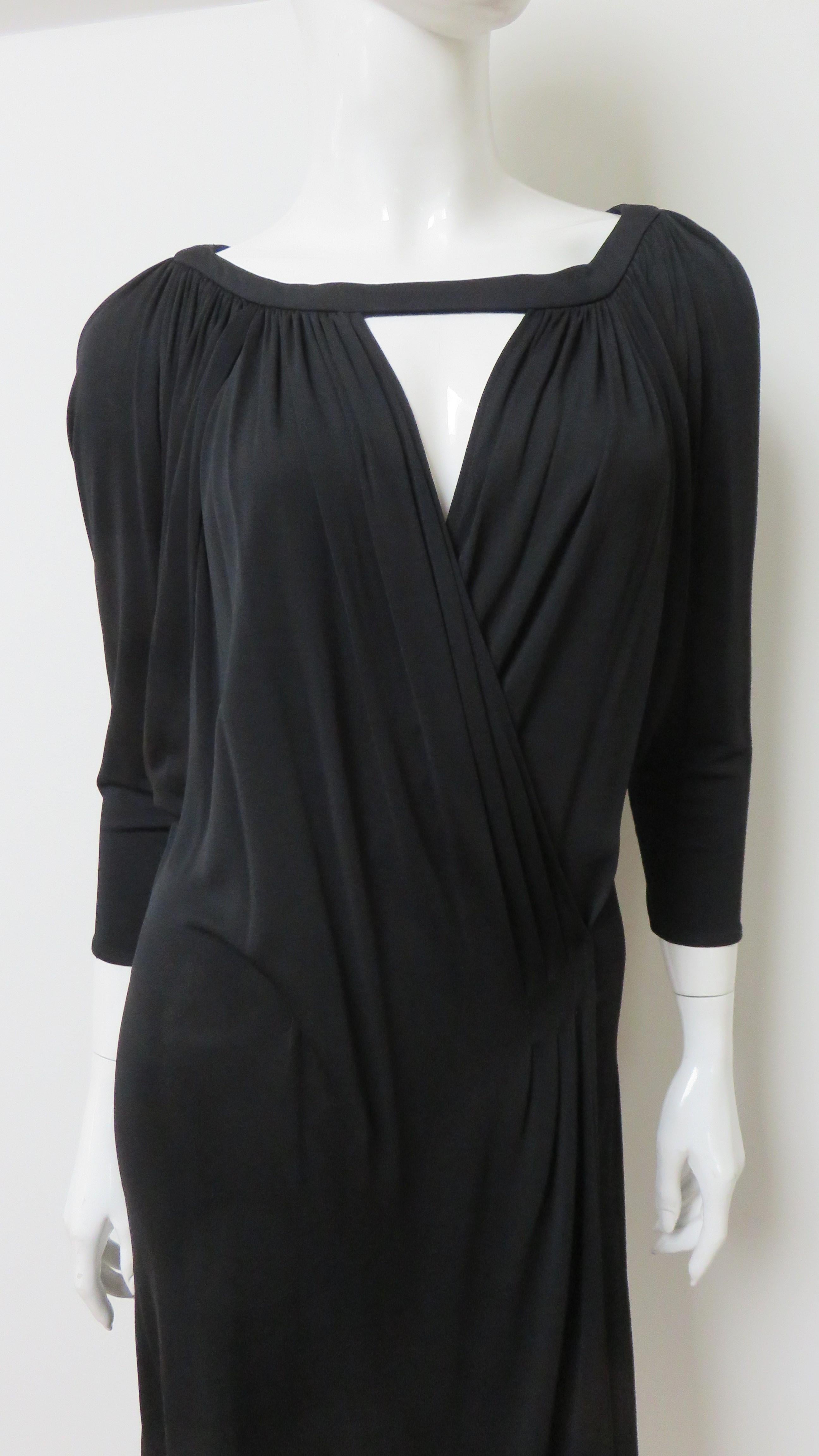 Gianni Versace Silk Cut out Dress In Good Condition For Sale In Water Mill, NY